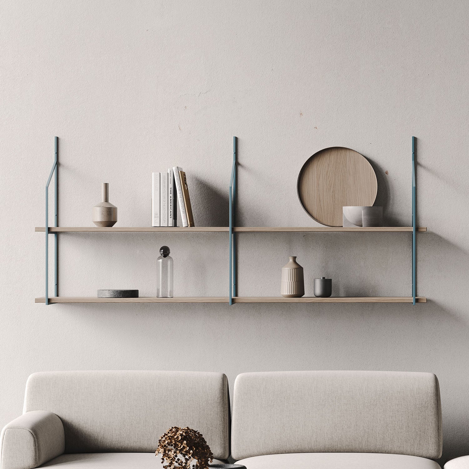 Verne Hatch Grey 3-Tier Wall Shelf - Rustic Wooden Floating Shelves for Home Decor - Perfect for Living Room, Bedroom, Bathroom Storage & Display
