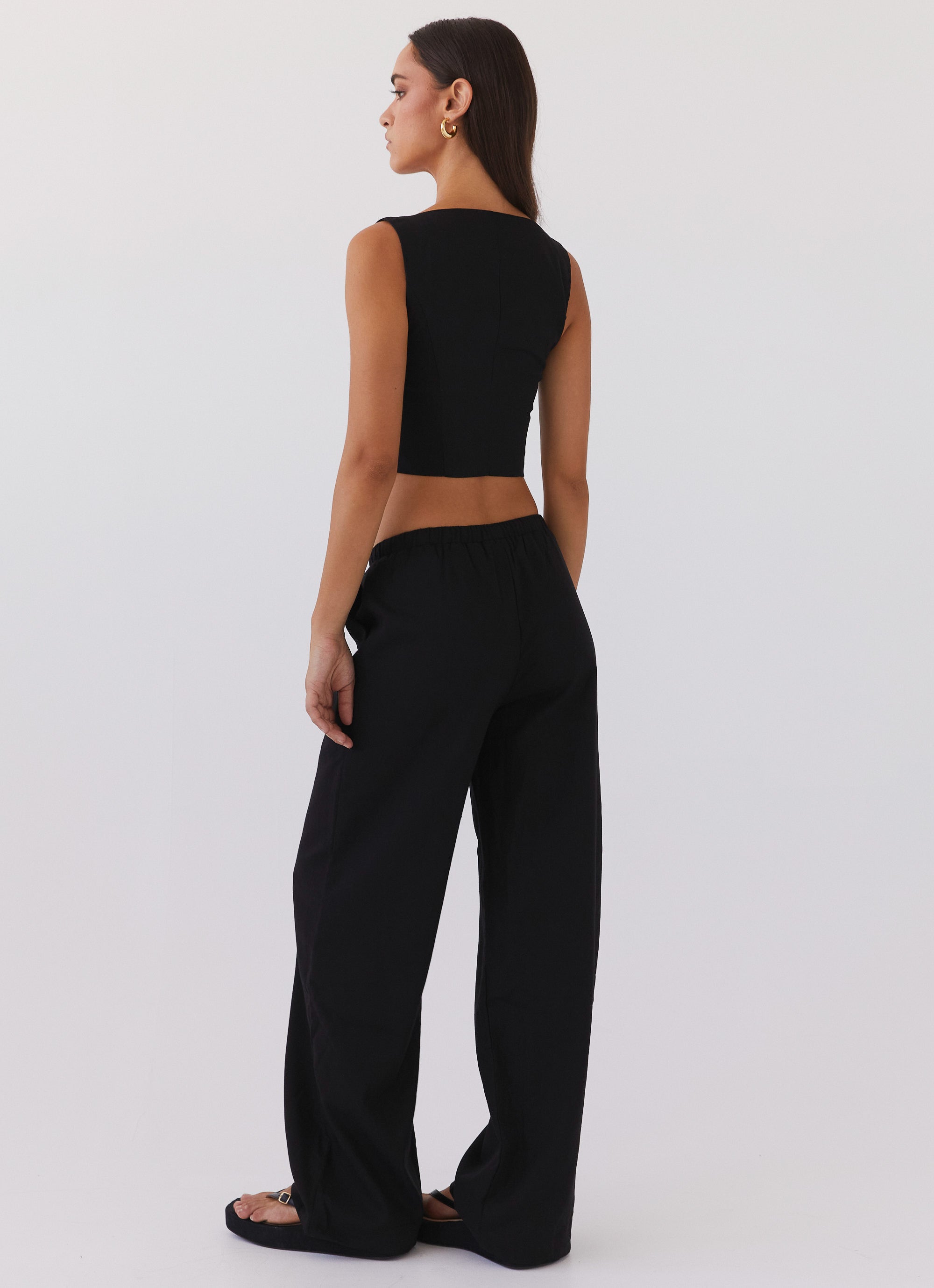 Fresh Face Linen Pants for Women - Soft & Breathable Black Linen Trousers - Perfect for Summer, Travel & Casual Wear