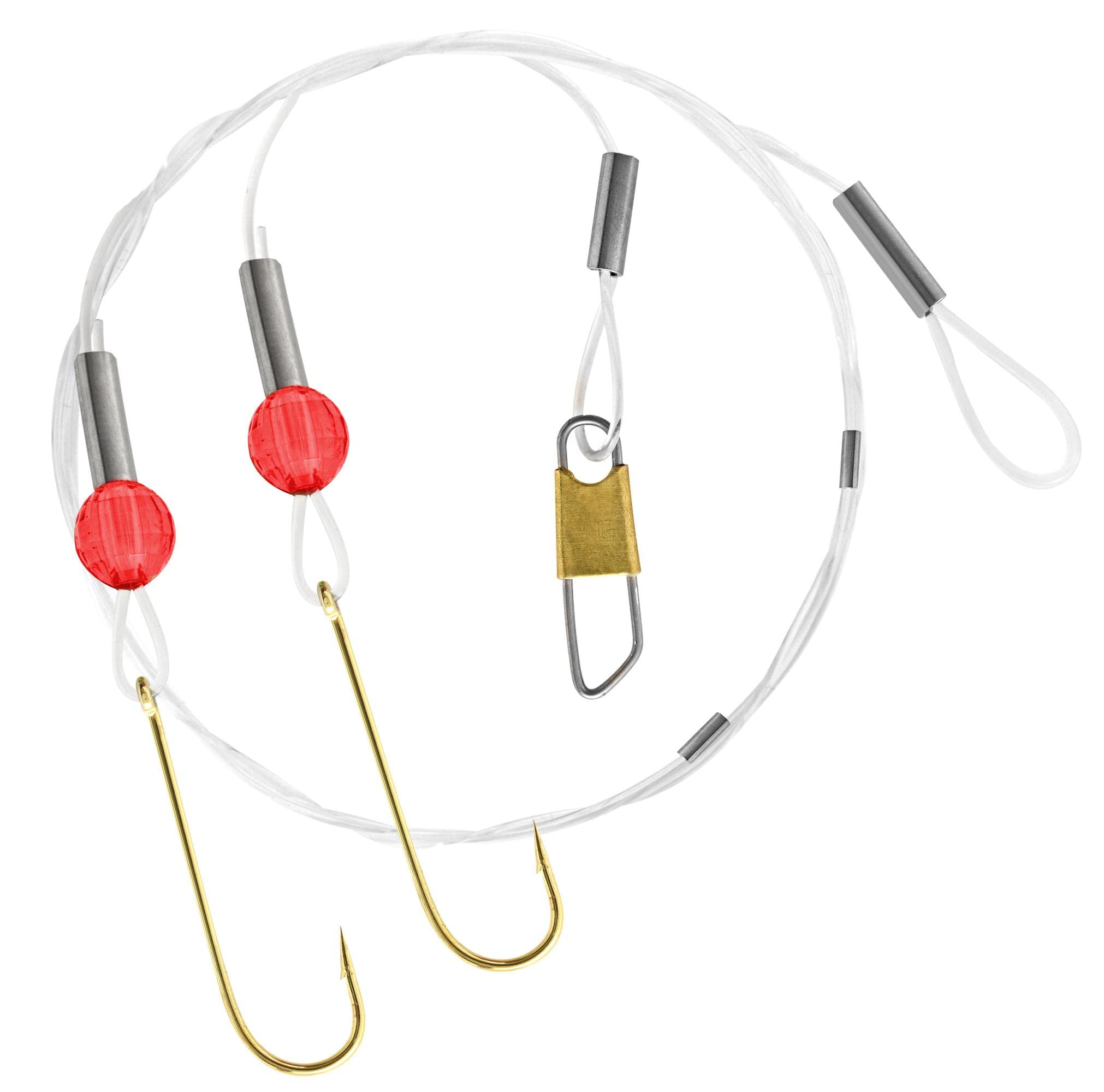 Apex AP Perch Bead Rig - Premium Red Fishing Lure Kit for Bass, Trout & Walleye - Ideal for Freshwater & Saltwater Fishing