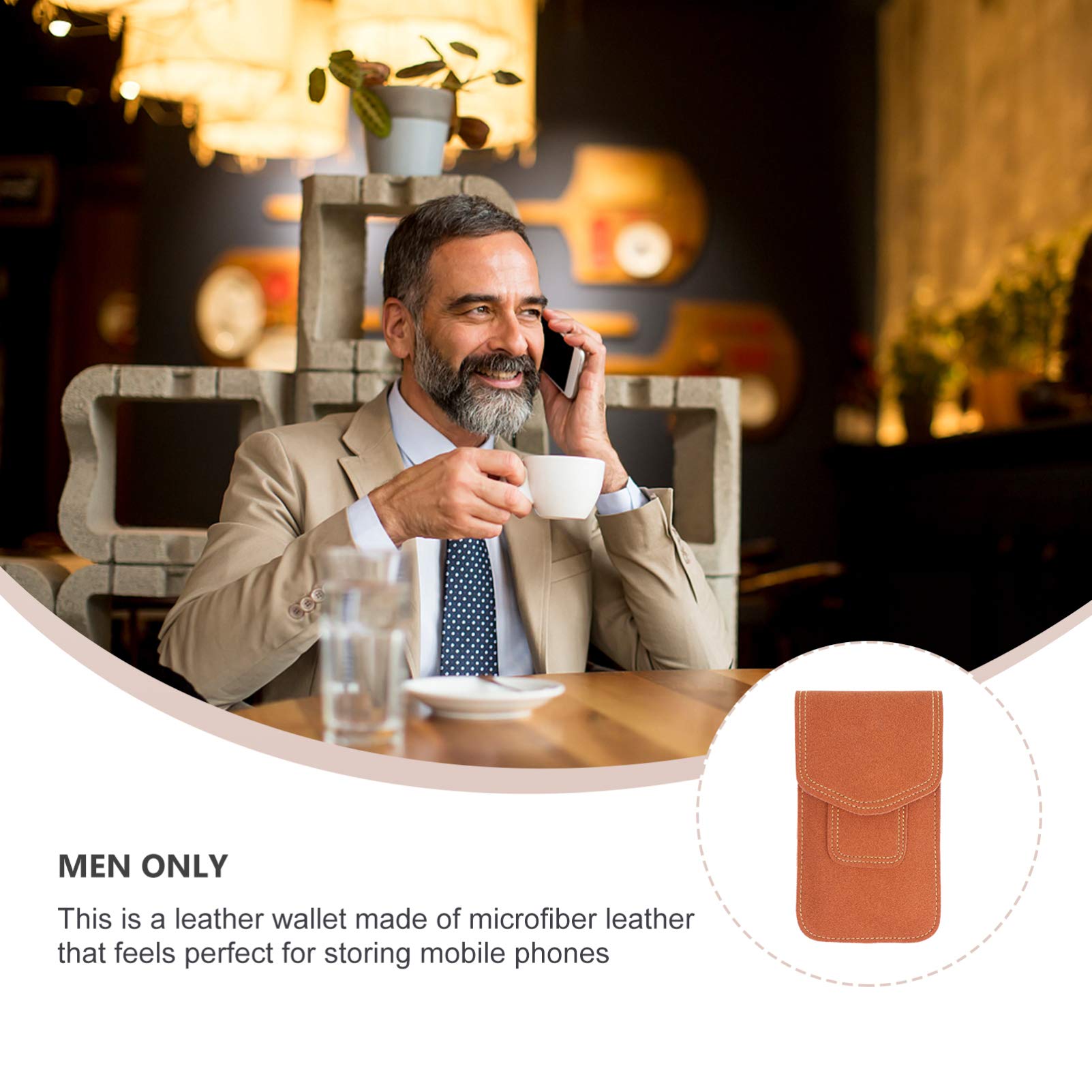 Premium Leather Waist Phone Pouch with Belt Clip - Universal Cell Phone Holder for Men - Perfect for Running, Hiking, Travel & Everyday Carry