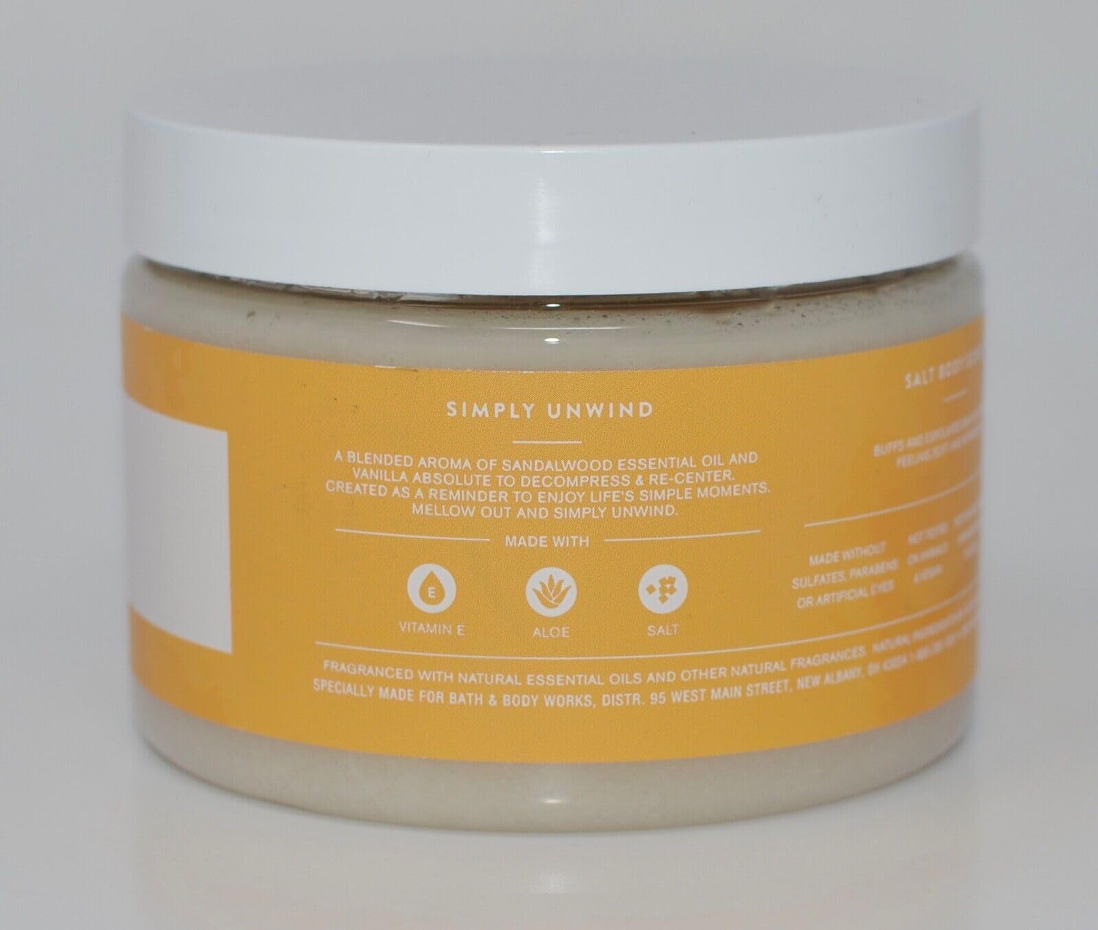 2-Pack Aromatherapy Bath & Body Salt Scrub - Sandalwood Vanilla Scent for Relaxation & Stress Relief | Exfoliating Skin Care for Spa Day, Self Care & Gift Giving