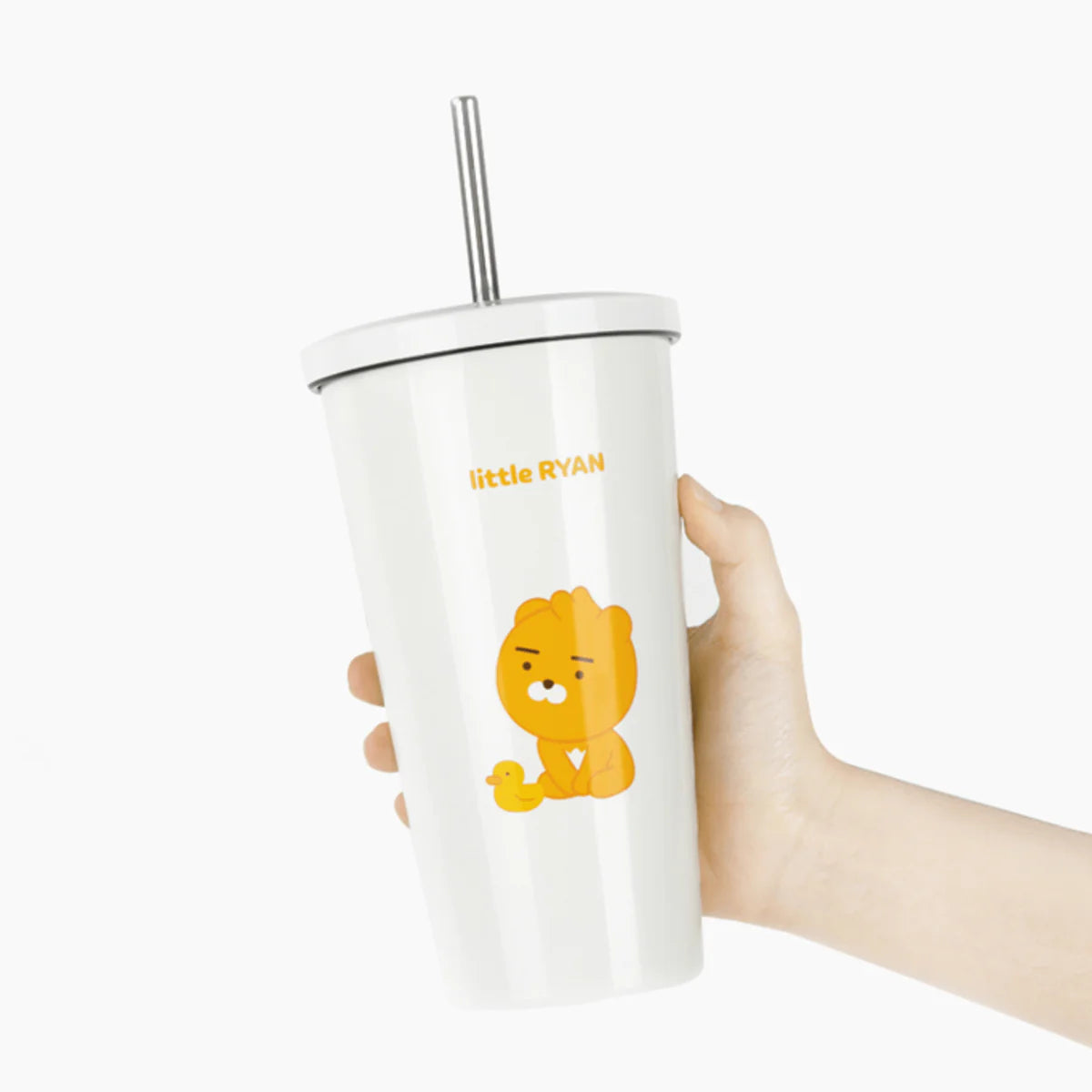 Little Friends Stainless Steel Tumbler with Lid & Straw - 20oz Insulated Travel Mug for Kids, Hot & Cold Drinks - Perfect for School, Picnics, and Outdoor Activities