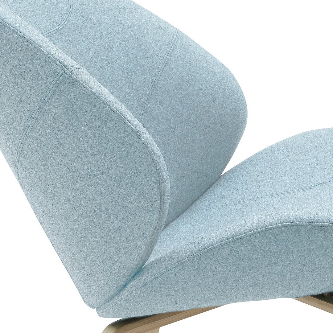 Busk Hertzog Eden Lounge Chair - Modern Comfortable Accent Chair for Living Room, Bedroom, or Office - Softline Upholstered Relaxation Seating