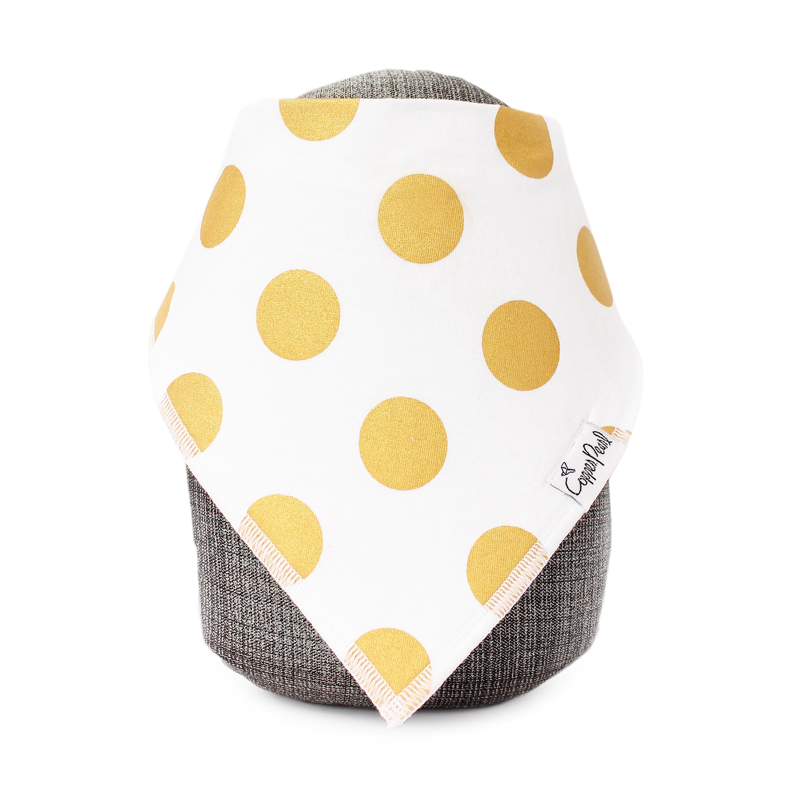 Copper Pearl Baby Bandana Drool Bibs - 4 Pack Soft Absorbent Bib Set for Girls, Blush Pink - Perfect for Teething, Drooling, and Messy Meals