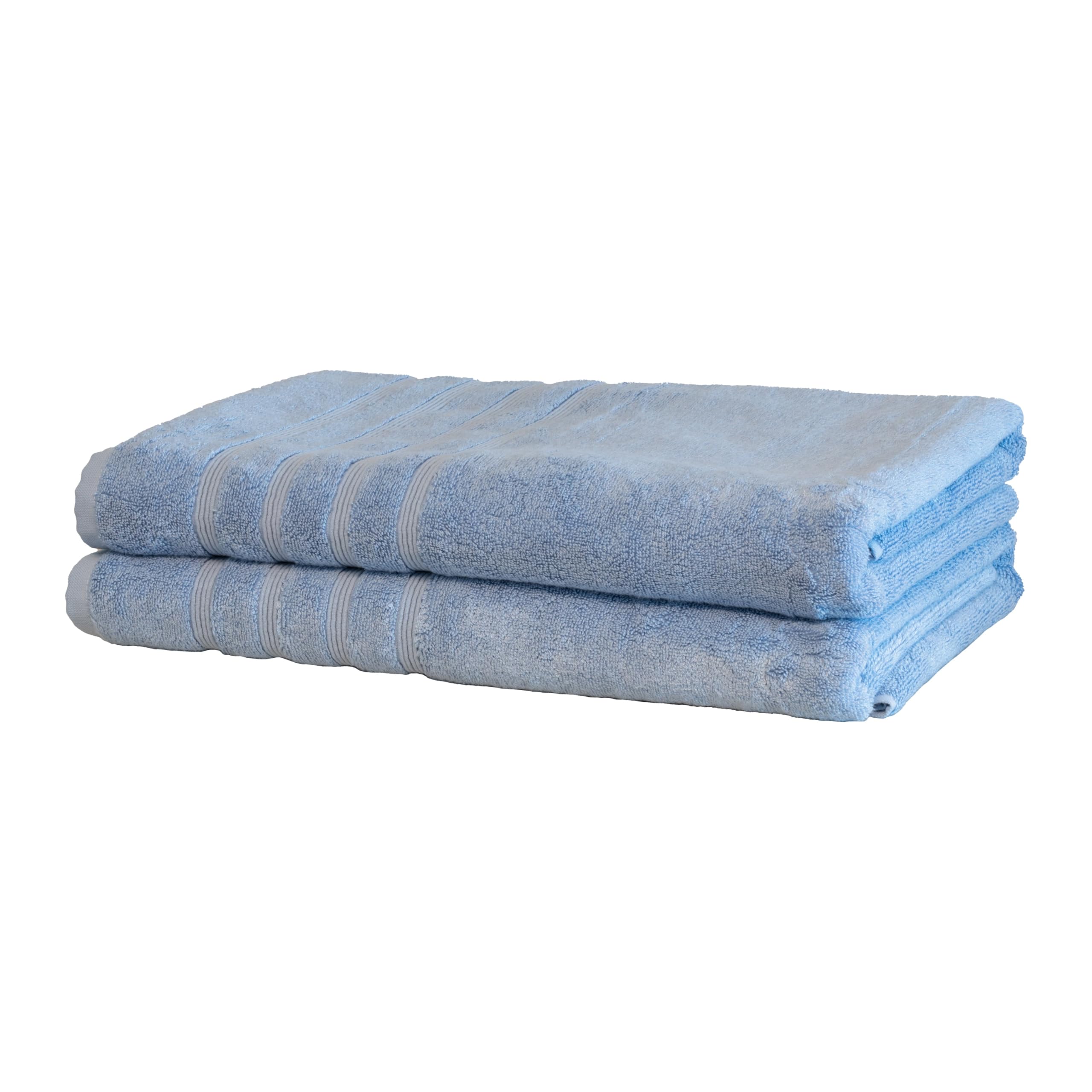 Premium Turkish Bath Towels Set of 2 - 35x70 Inch Allure Blue - 700 GSM Bamboo Viscose & Aegean Cotton - Ultra Soft & Absorbent - Perfect for Spa, Beach & Luxury Bathrooms