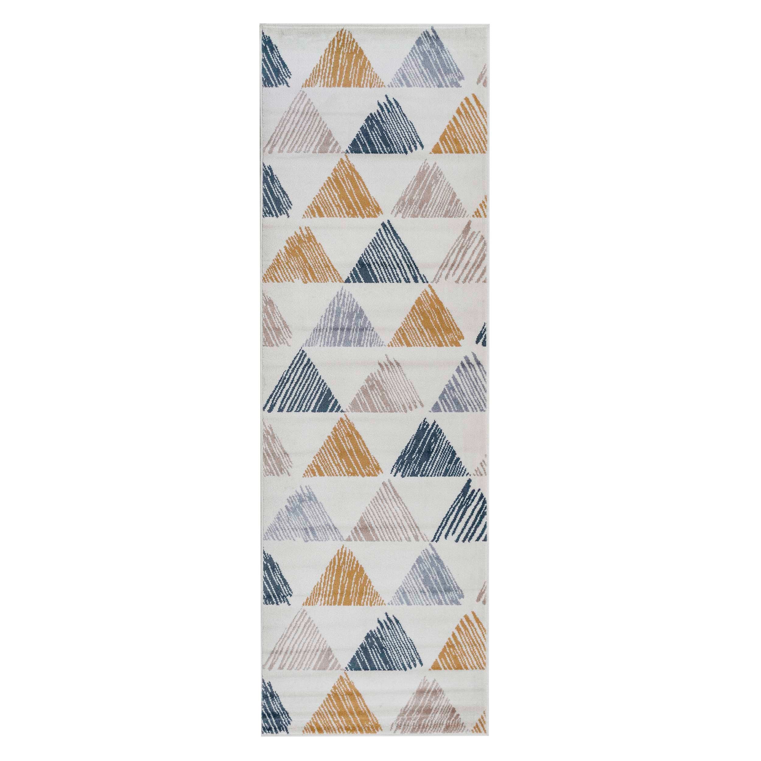 Adrija Modern Geometric Indoor Area Rug, Runner Rug & Door Mat - Non-Slip, Soft & Durable for Living Room, Bedroom, Hallway & Entryway Decor