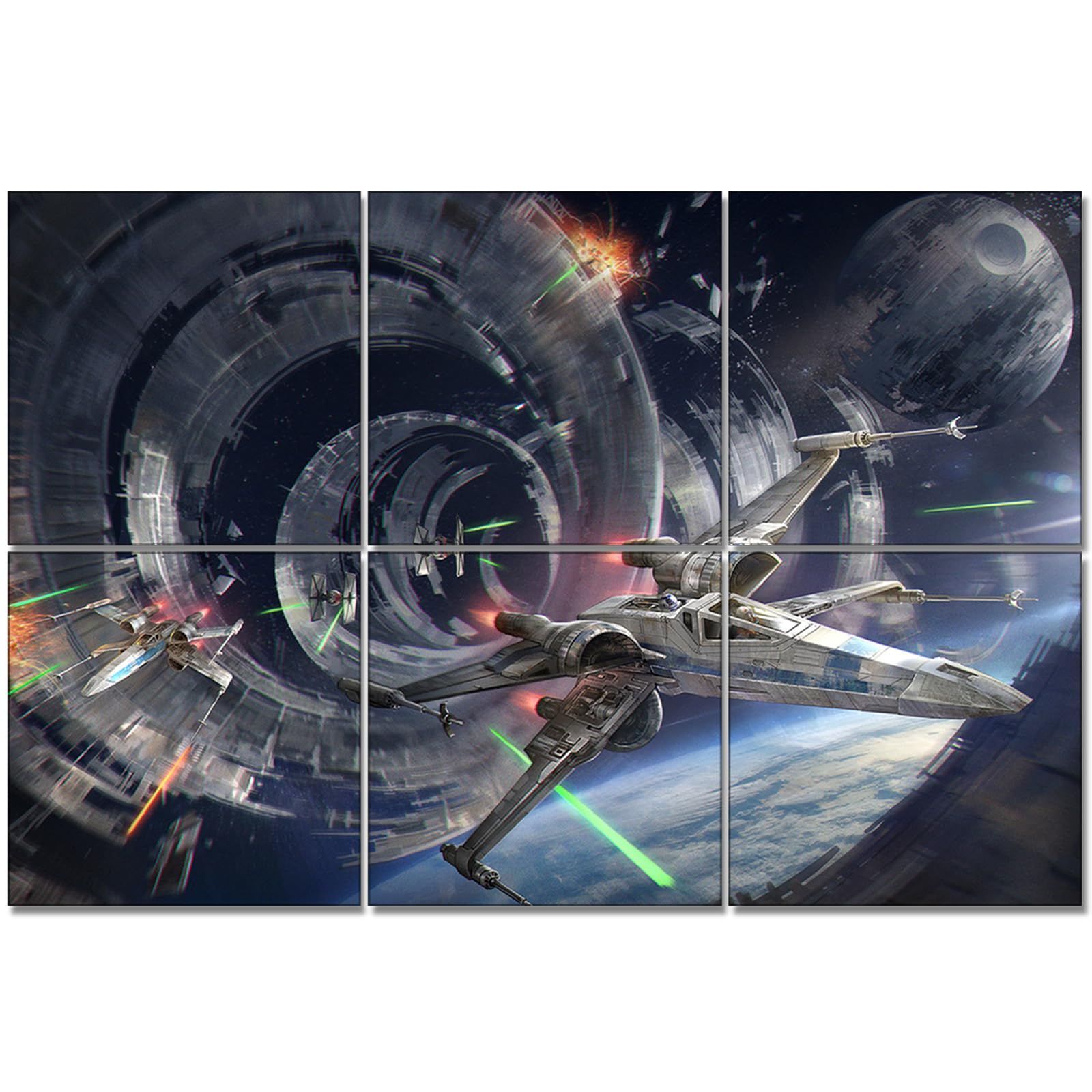 72x48 Inch Acoustic Sound Absorbing Panels - Self-Adhesive Noise Reduction Wall Panels for Recording Studio & Home Theater - Better Than Soundproof Foam - Star Wars Design - Perfect for Music Rooms, Podcast Studios & Home Offices