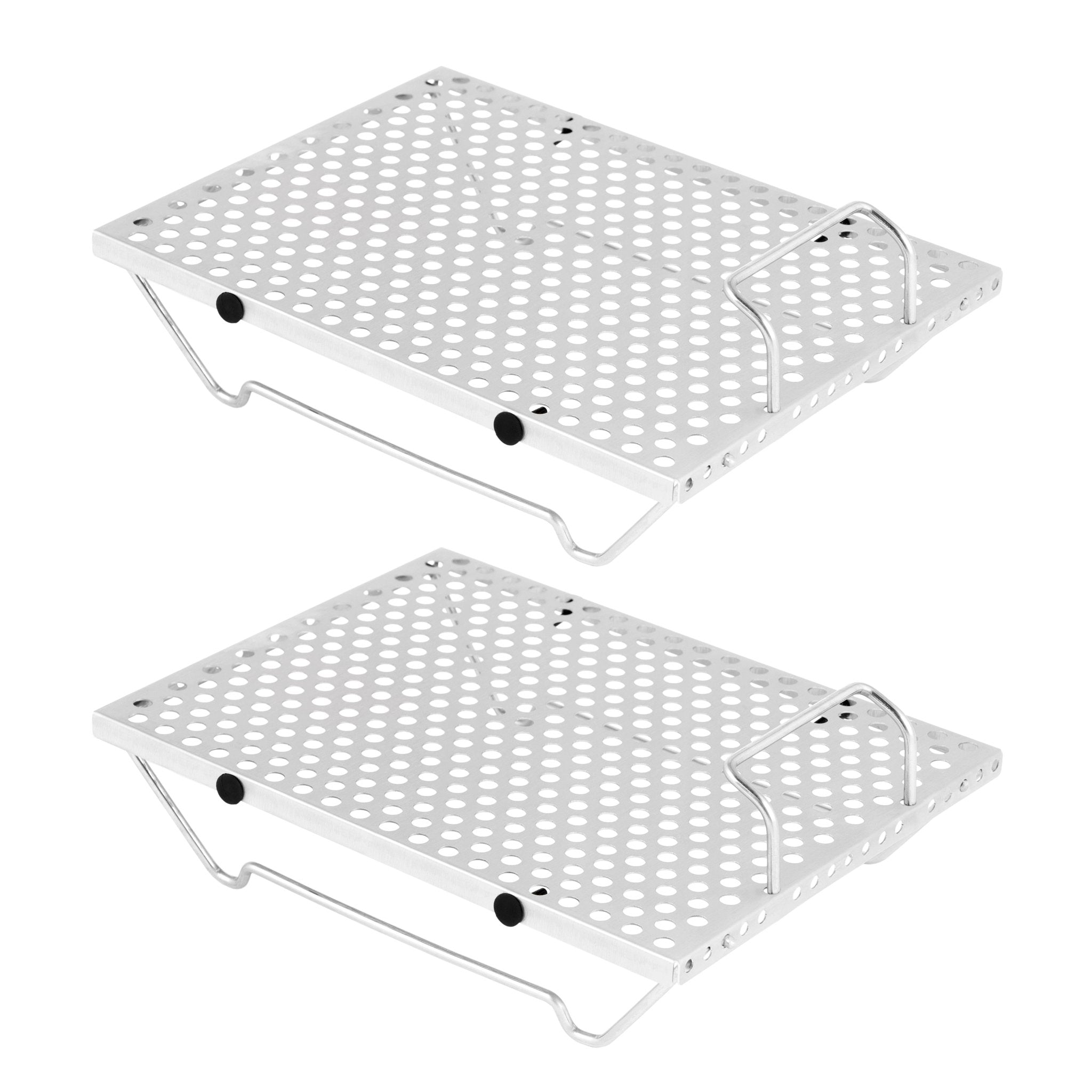 Foldable Air Fryer Racks Set - 3 Pack Non-Stick Cooking Accessories for Healthy Frying | Perfect for Chicken Wings, French Fries & Vegetables | Fits Most Air Fryer Models
