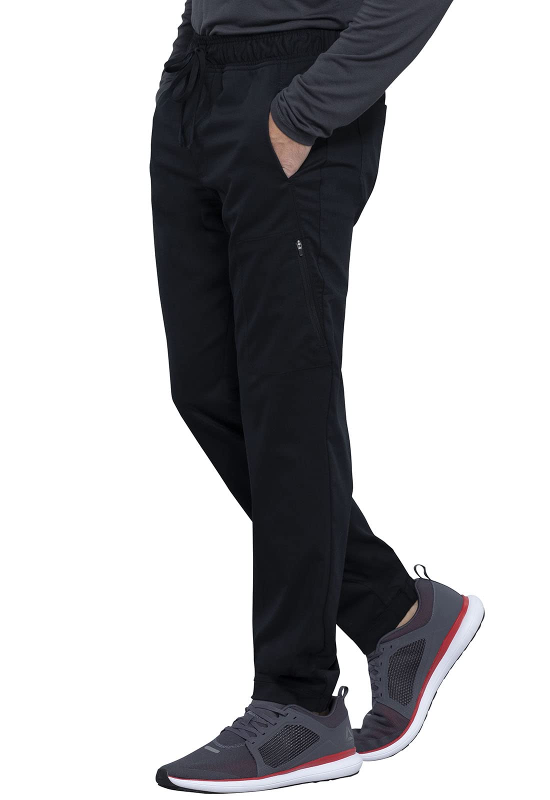 Cherokee Men's Scrubs Pants - Natural Rise Jogger with Zip Cargo Pockets | Comfortable Medical Workwear for Doctors & Nurses | WW012 | Perfect for Hospital Shifts & Healthcare Professionals
