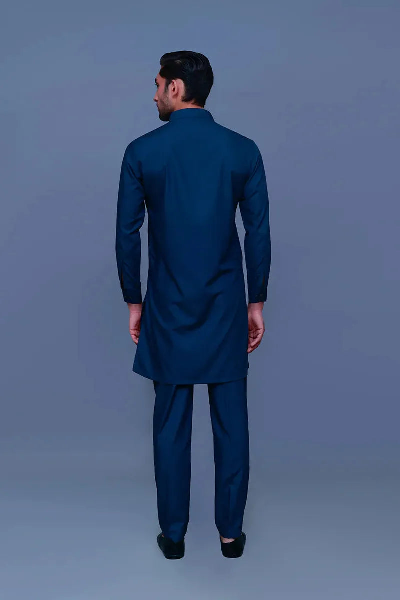 Amir Adnan Slim Fit Suit - Basic Poly Viscose Reflective Pond Design for Men | Perfect for Business Meetings, Weddings & Formal Events