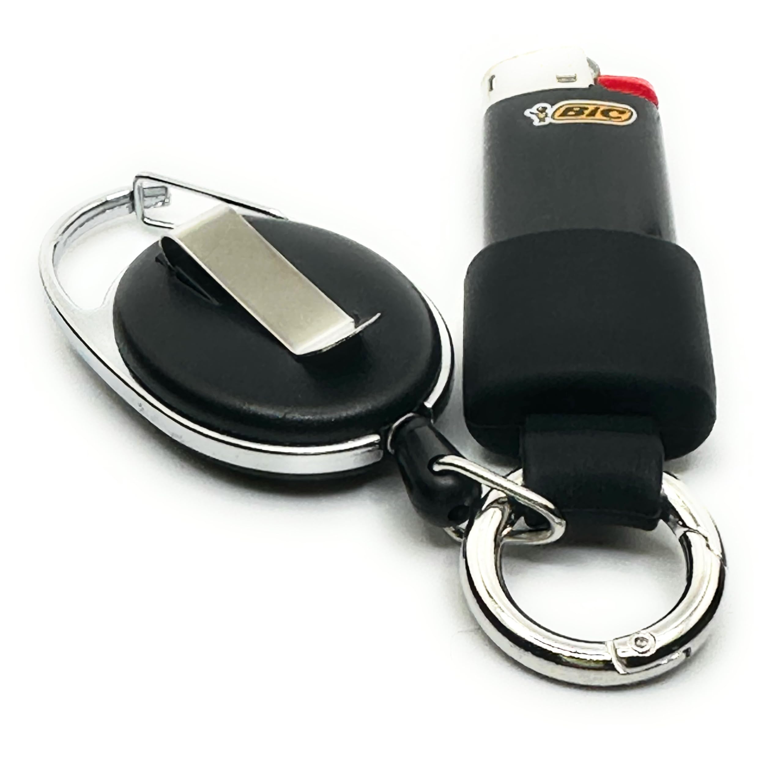 Mini BIC Lighter Holder - 10 Colors Keychain for J5 Lighters | Outdoor & Travel Use