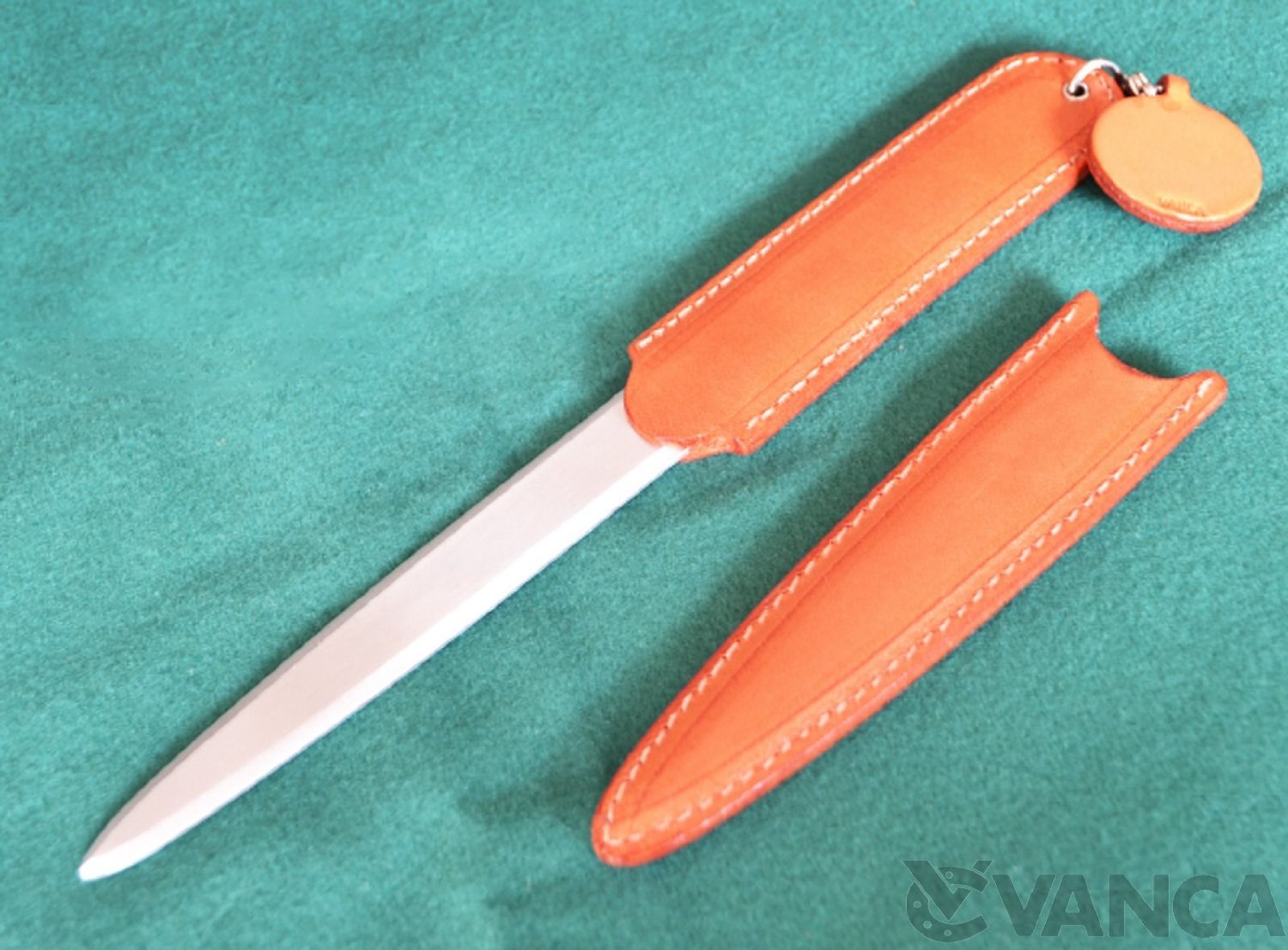 Premium Genuine Leather Letter Opener - Handcrafted in Japan by VANCA - Perfect for Office, Gifts & Elegant Desk Accessories