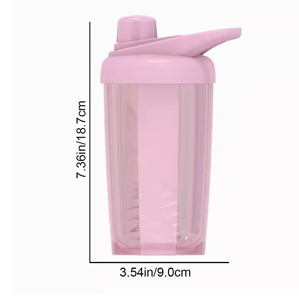 Premium Protein Shaker Bottle with Mixing Ball - 20oz Sports Water Bottle for Protein Powder, Enzyme Powder & Shakes - Ideal for Gym, Workouts & Post-Exercise Recovery