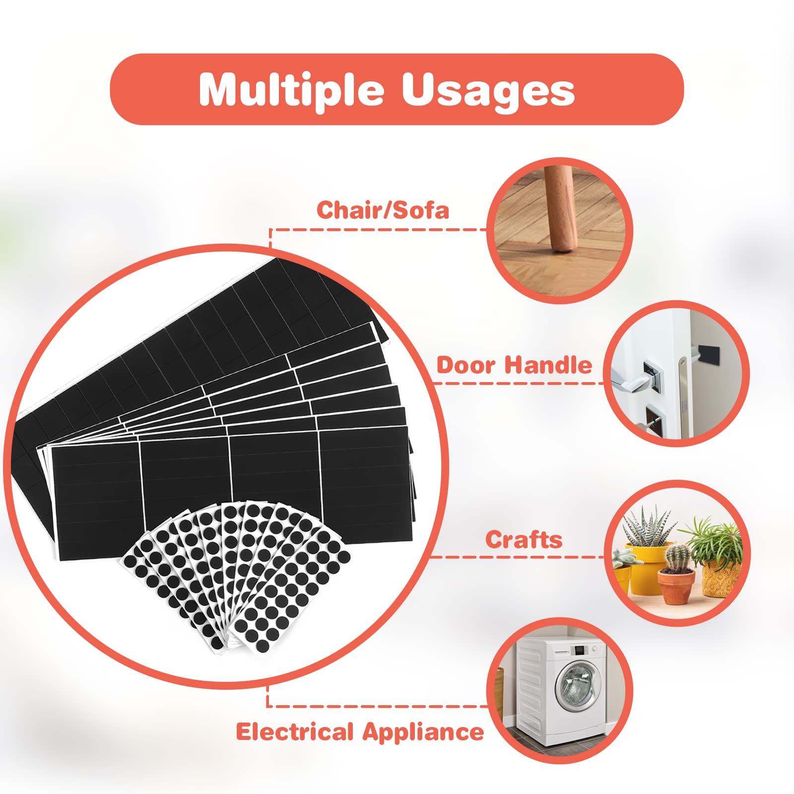3M Adhesive Furniture Silicone Bumper Pads - 0.39