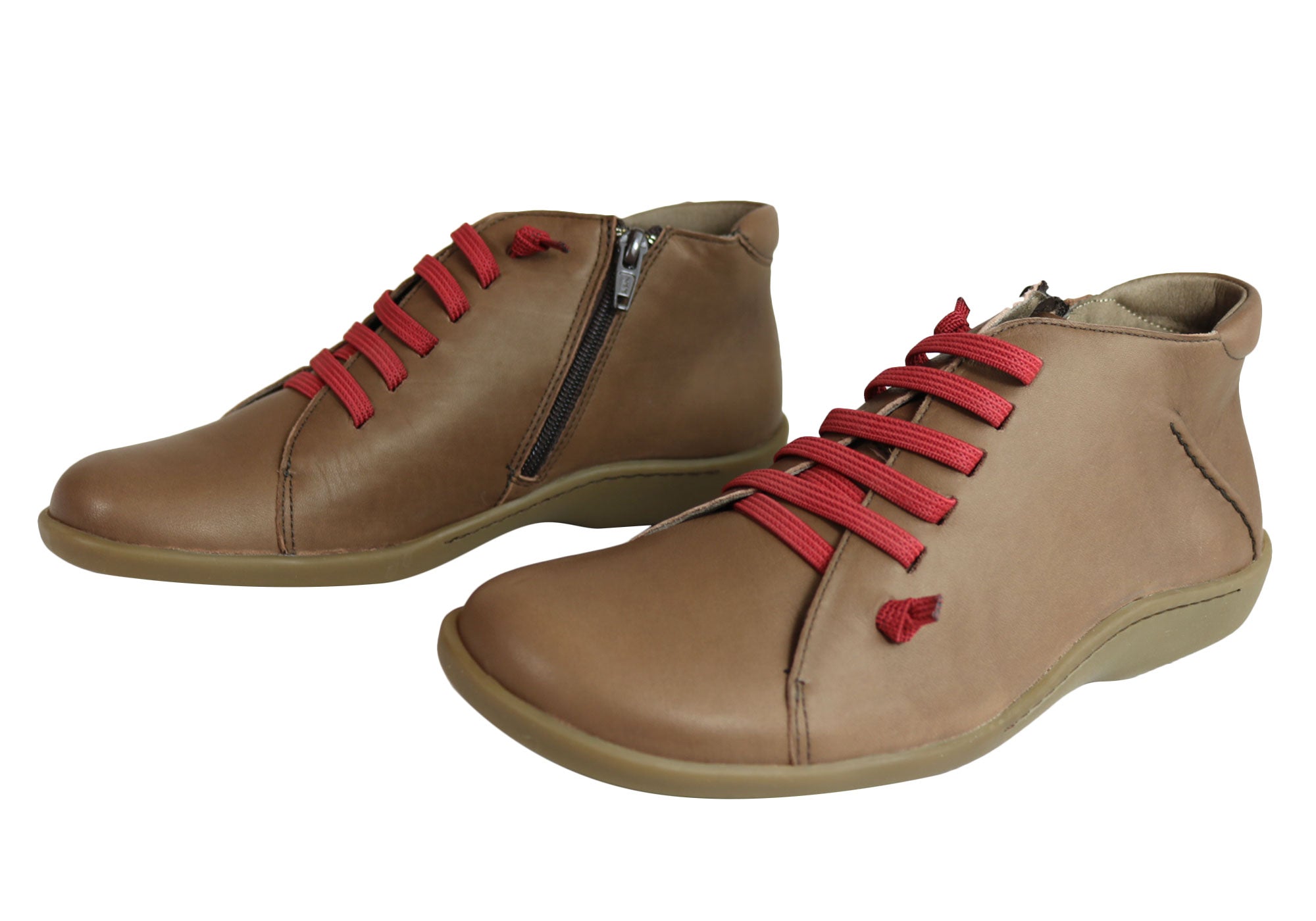 Flex & Go Aubree Women's Comfort Leather Ankle Boots - Made in Portugal - Stylish & Comfortable for Work, Travel & Everyday Wear