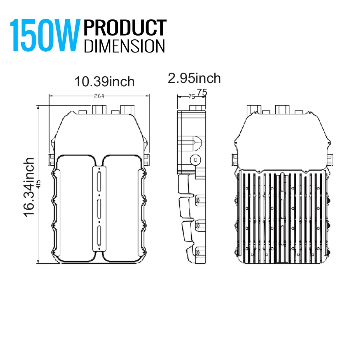 150W LED Explosion Proof Light - STA124 Series Dimmable 5000K 19500LM (AC100-277V IP66) - Hazardous Location Lighting for Oil Rigs, Chemical Plants & Industrial Facilities
