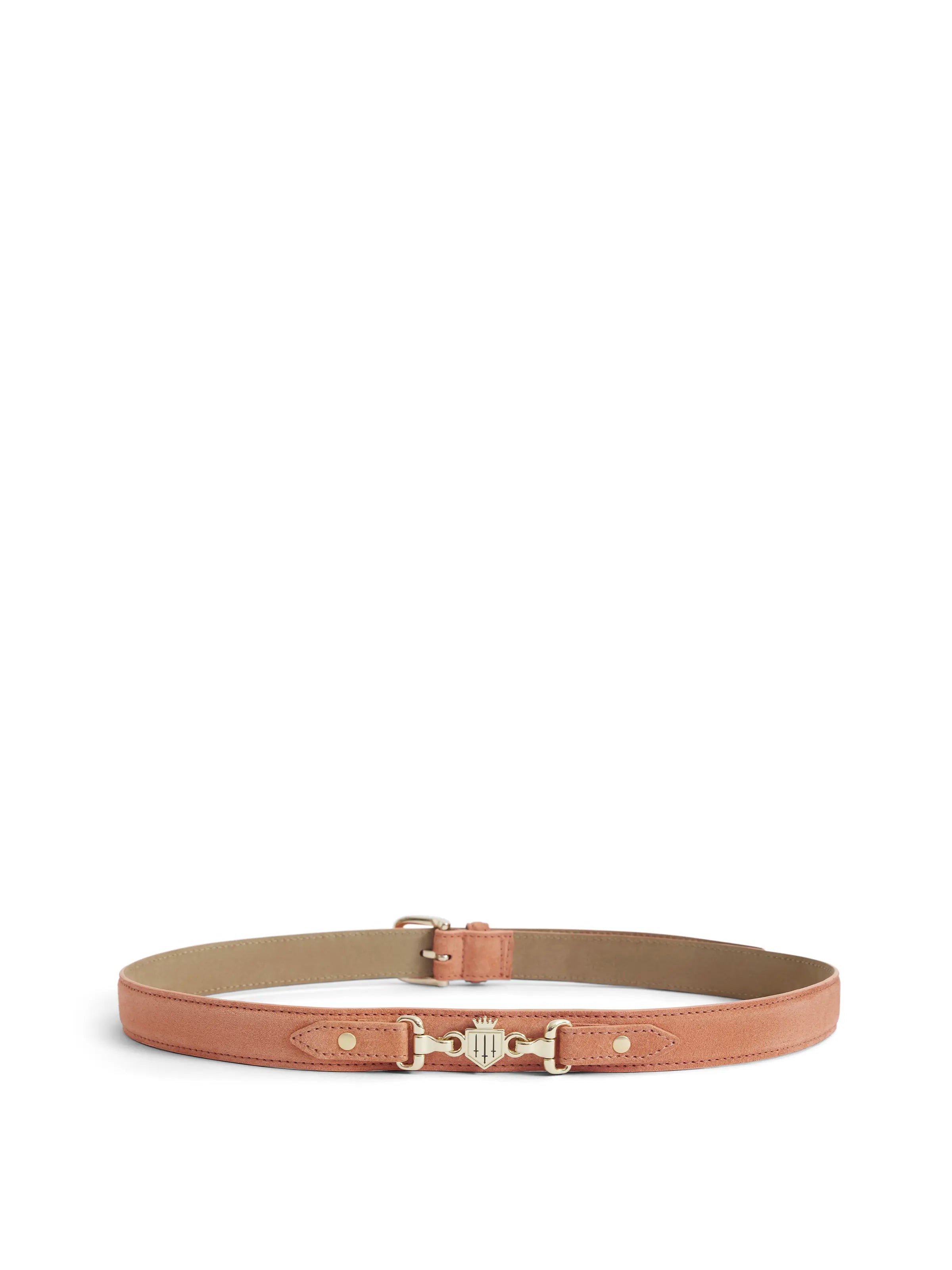 Premium Melon Suede Moulton Belt for Men - Classic Slim Dress Belt for Business & Casual Wear - Perfect for Office, Weddings & Everyday Style