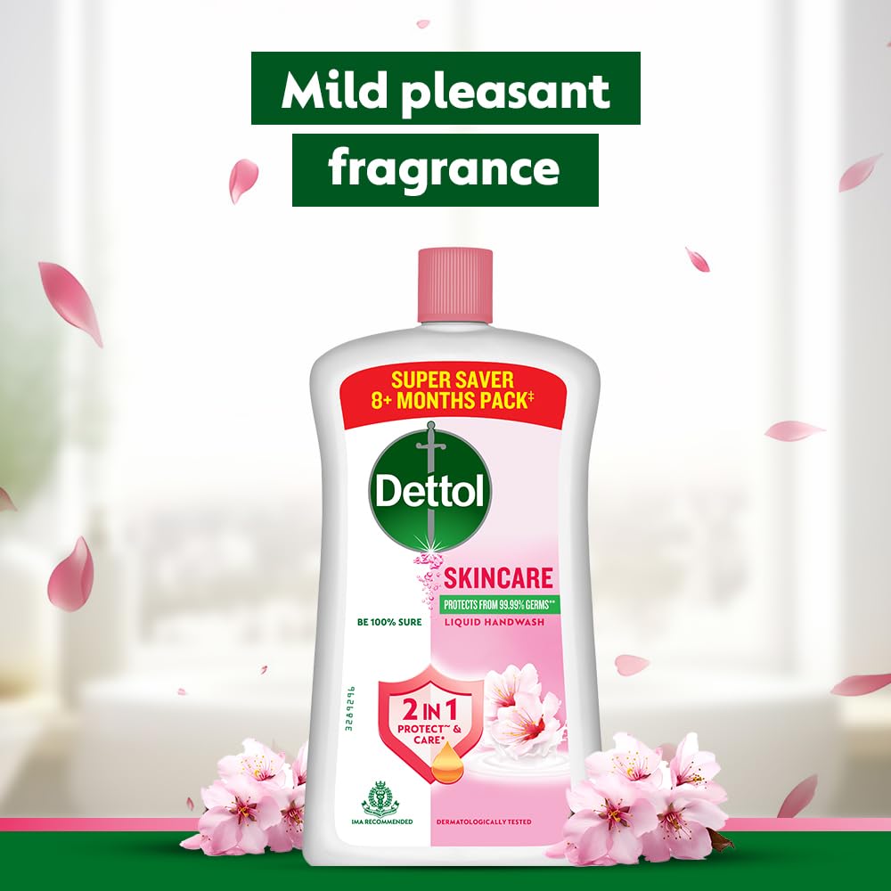 Dettol Antibacterial Liquid Hand Wash - 875ml (Pack of 3) | pH Balanced Formula for Gentle Skin Care | Kills 99.9% Germs | Ideal for Home, Office & Travel Use