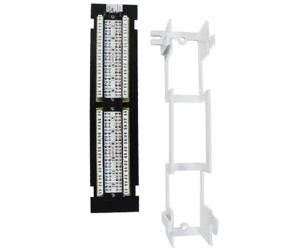 12 Port CAT5E Network Patch Panel - 1U Vertical Mount with 89D Bracket for Server Racks & Data Centers - High-Speed Ethernet Cable Management Solution for Office & Home Networking