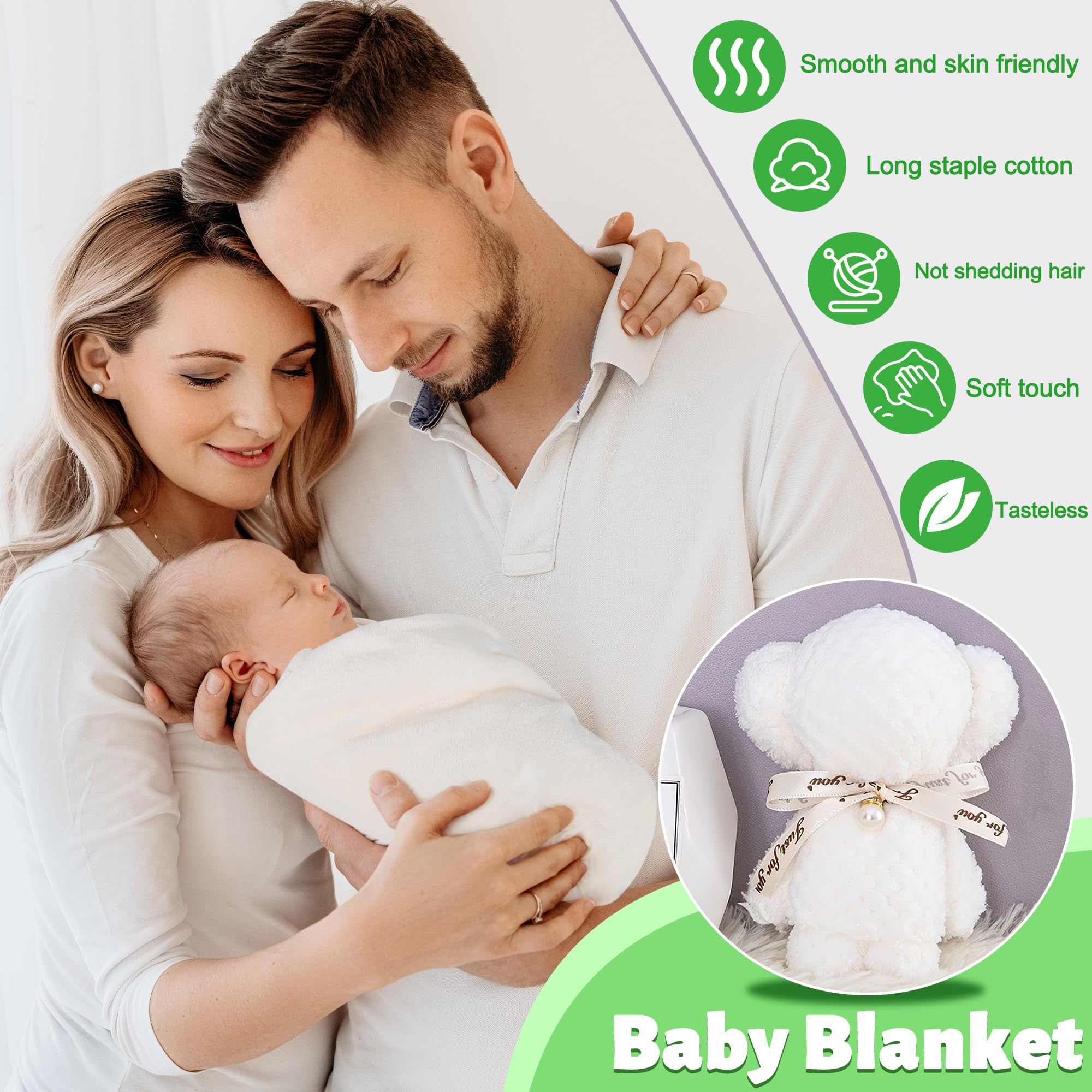 8PCS Baby Shower Gift Set for Newborn Girls & Boys - Soft Baby Blankets, Funny Socks, Keepsake & Milestone Cards - Unique Newborn Essentials Gift for Baby Showers, Birthdays & Welcome Home Celebrations