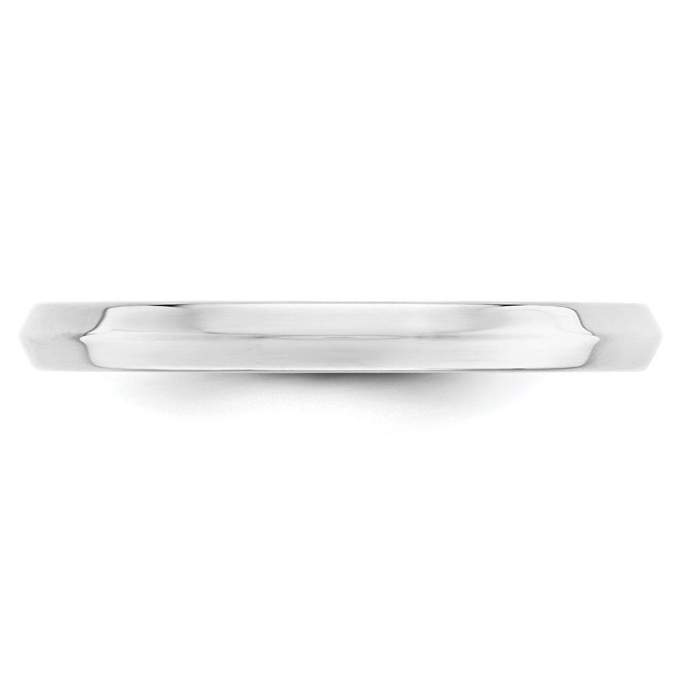 14K White Gold 2.5mm Comfort Fit Knife Edge Wedding Band Ring for Men - Durable Solid Gold Wedding Ring for Engagement, Anniversary & Everyday Wear