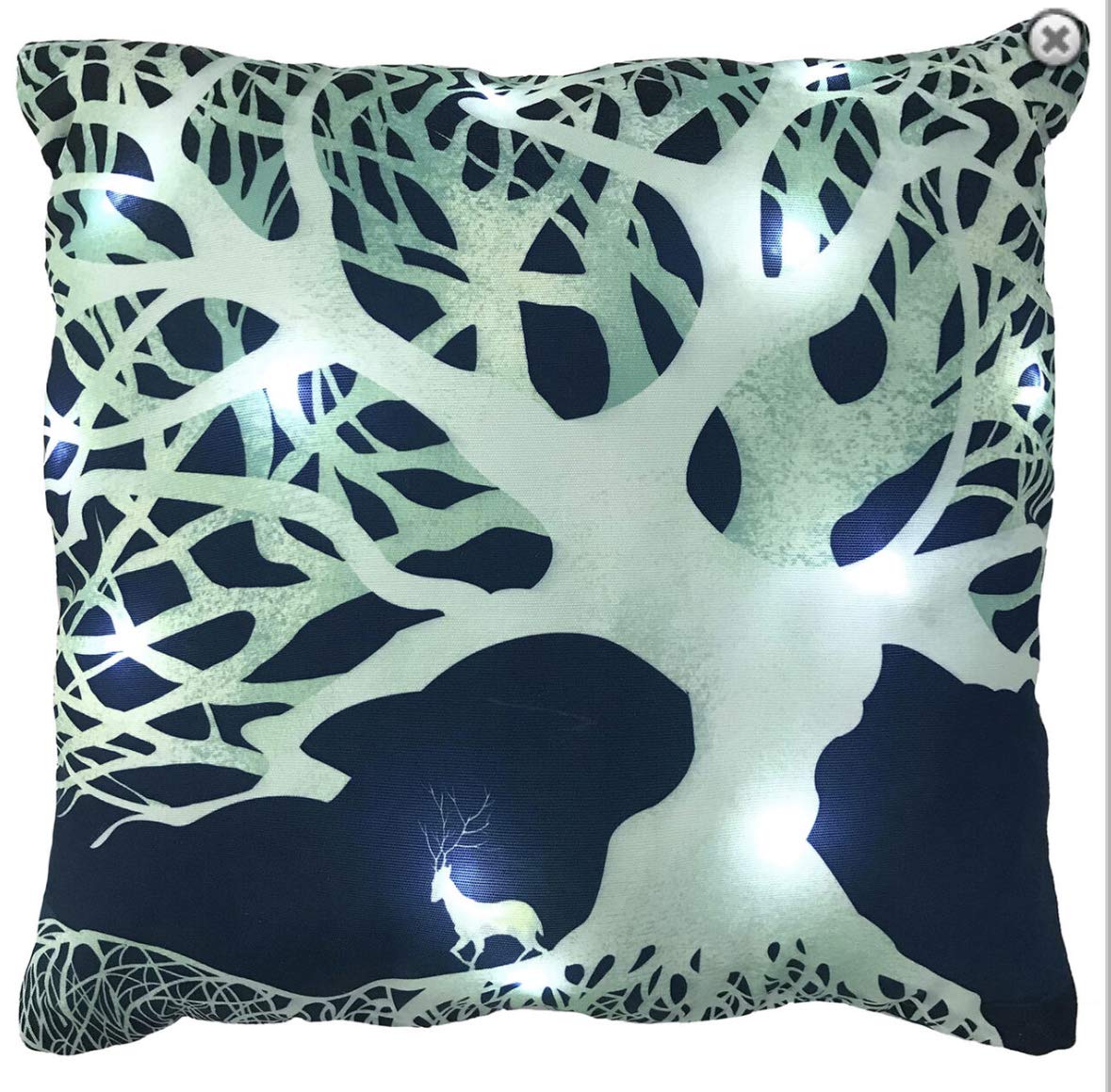 Decorative LED Light Up Throw Pillow for Home - Big TREEIN Lights - Perfect for Bedroom, Living Room & Christmas Decor