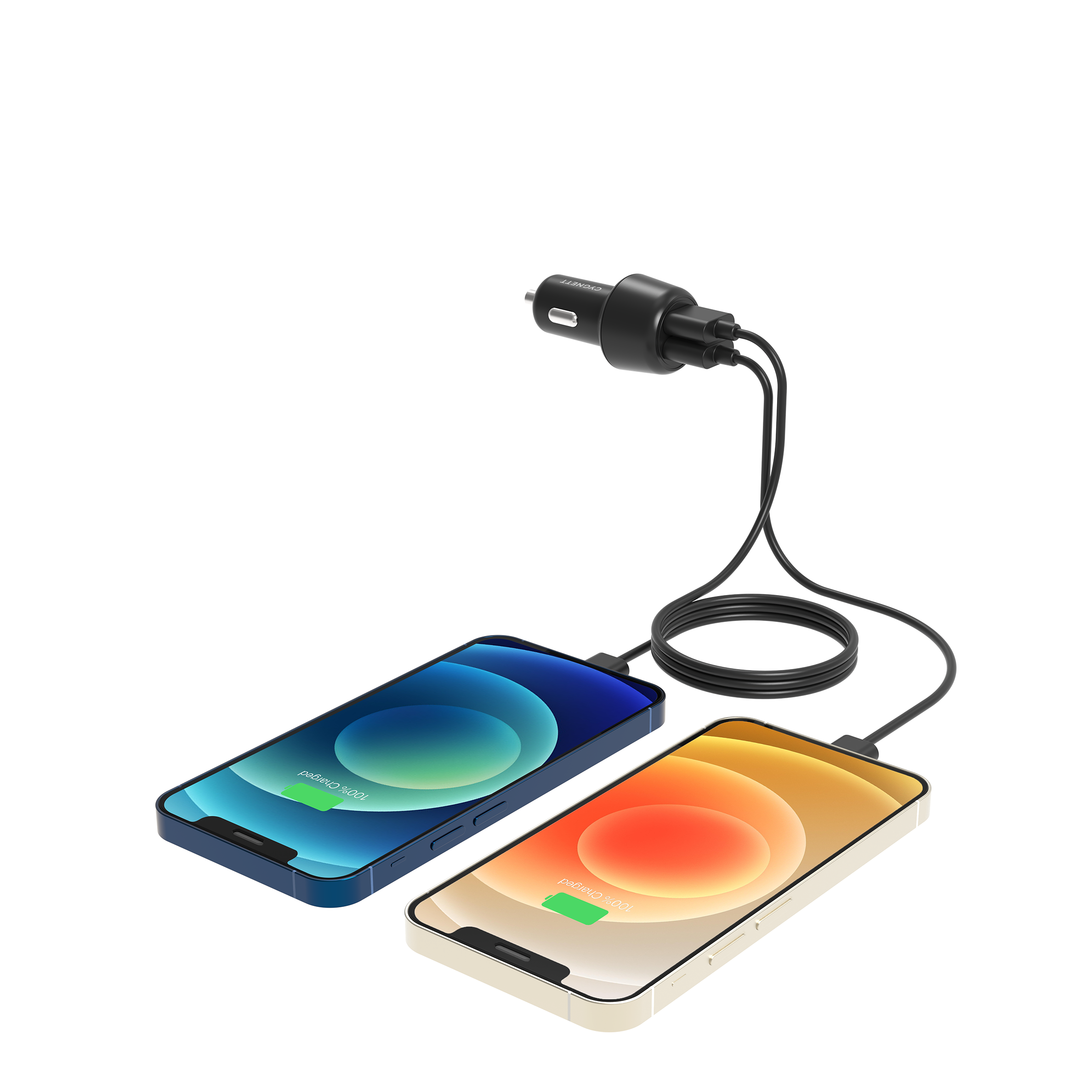 12W Dual Port USB Car Charger - Fast Charging for iPhone, Android & More - Perfect for Road Trips & Commuting