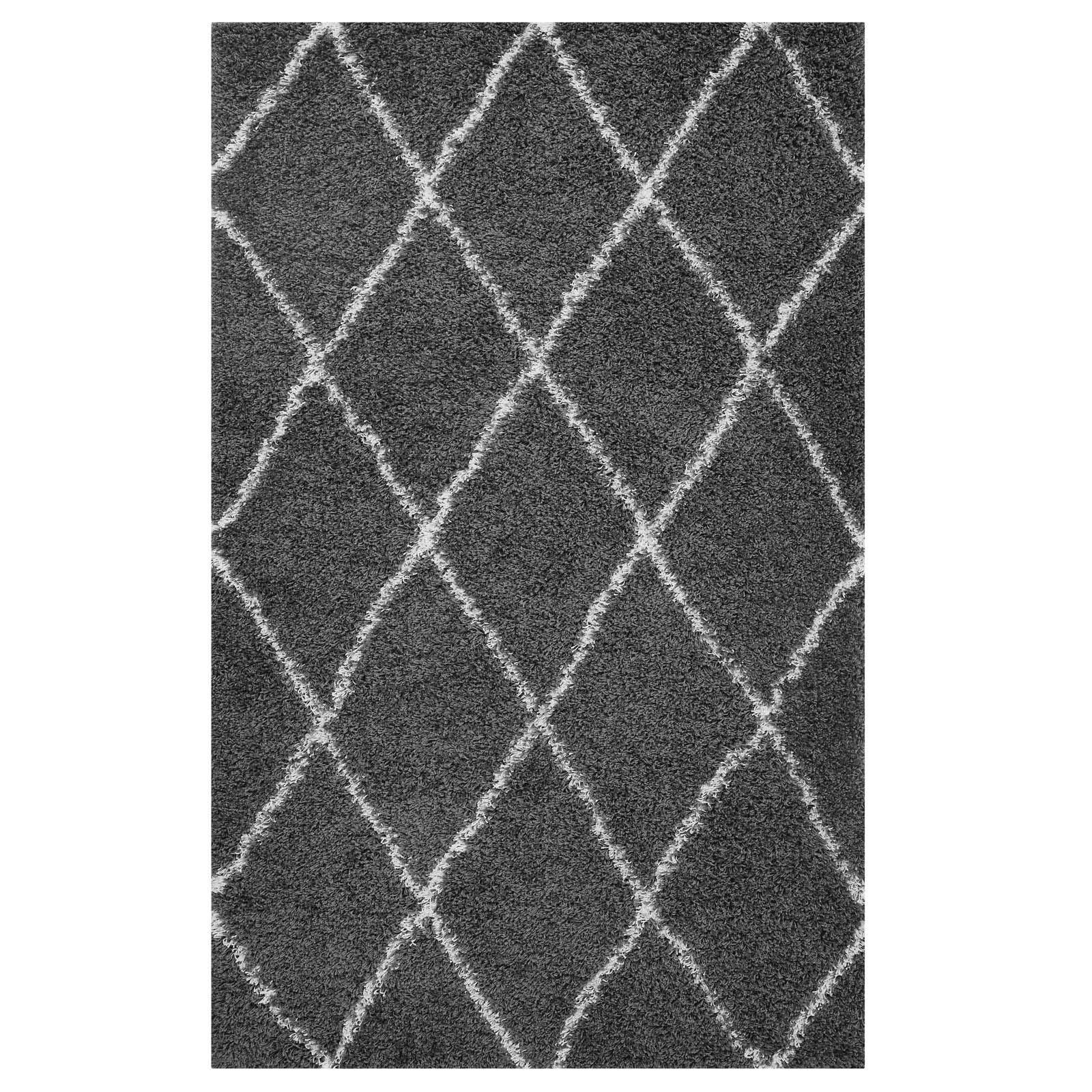 Modern Contemporary Living Room Area Rug - Soft Fabric Carpet Runner in Multi Dark Grey - Perfect for Lounge, Bedroom & Home Decor
