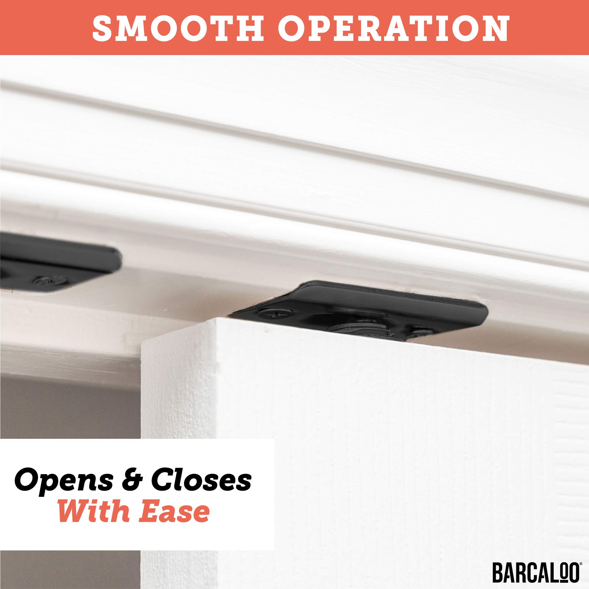Black Ball Catch Door Hardware - 2 Pack for Smooth Cabinet & Closet Door Closing | Perfect for Home, Office & RV Organization