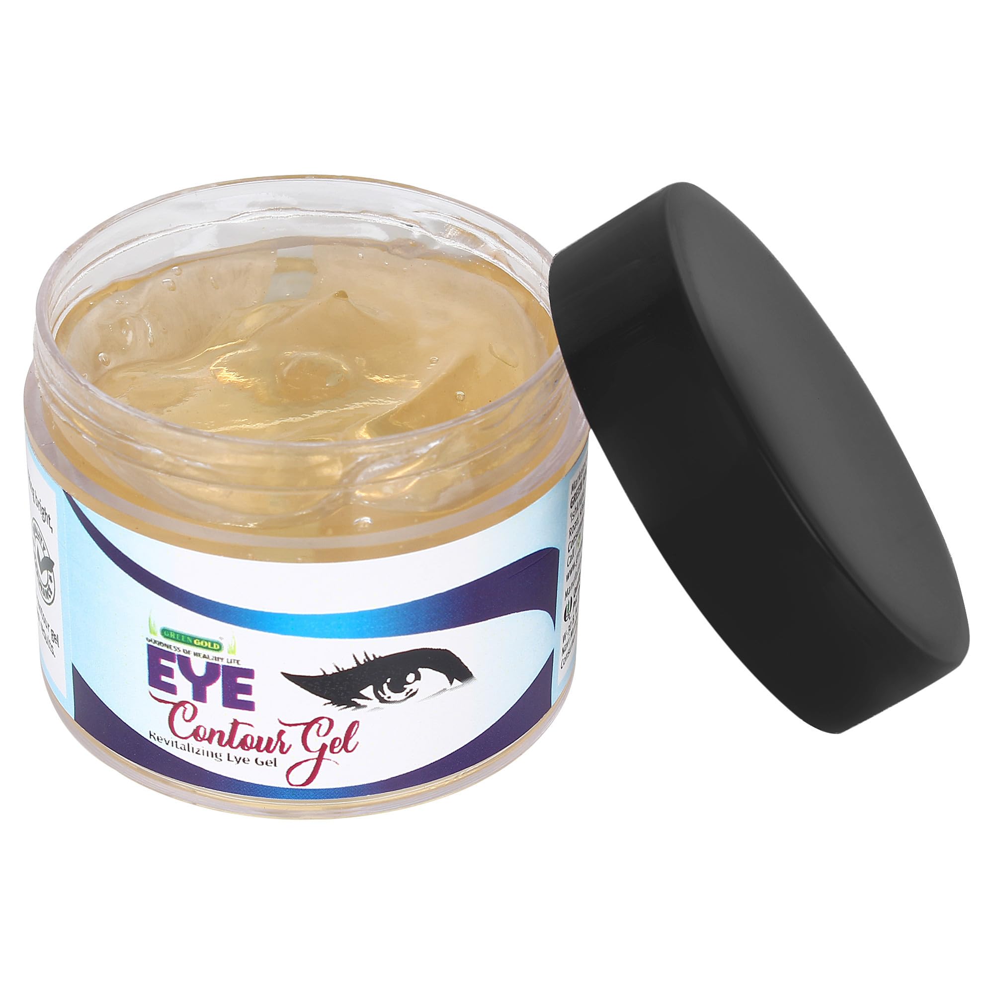 Green Gold Eye Contour Gel - 50g Dark Circle & Puffiness Relief - Hydrating Under Eye Treatment for Brightening & Anti-Aging - Perfect for Morning Routine & Night Care
