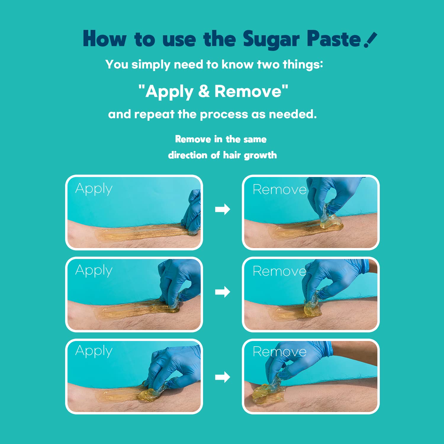 Professional Sugar Waxing Kit - 350g All-Natural Hair Removal Sugar Paste for Women | At-Home Bikini, Leg & Underarm Waxing | Painless & Long-Lasting Smooth Skin