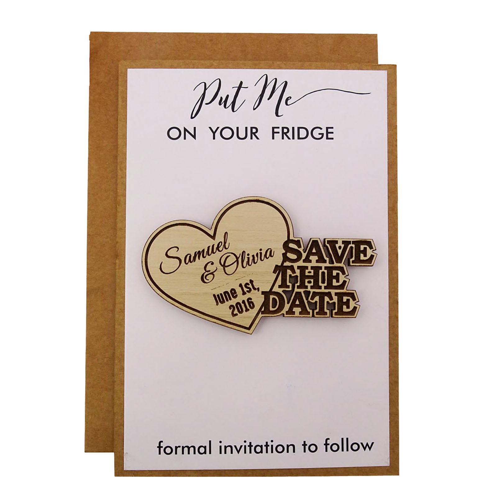 Personalized Rustic Wedding Save The Date Magnets - 45 Custom Wedding Favors with Envelopes - Perfect for Bridal Showers, Anniversary Gifts & Destination Weddings