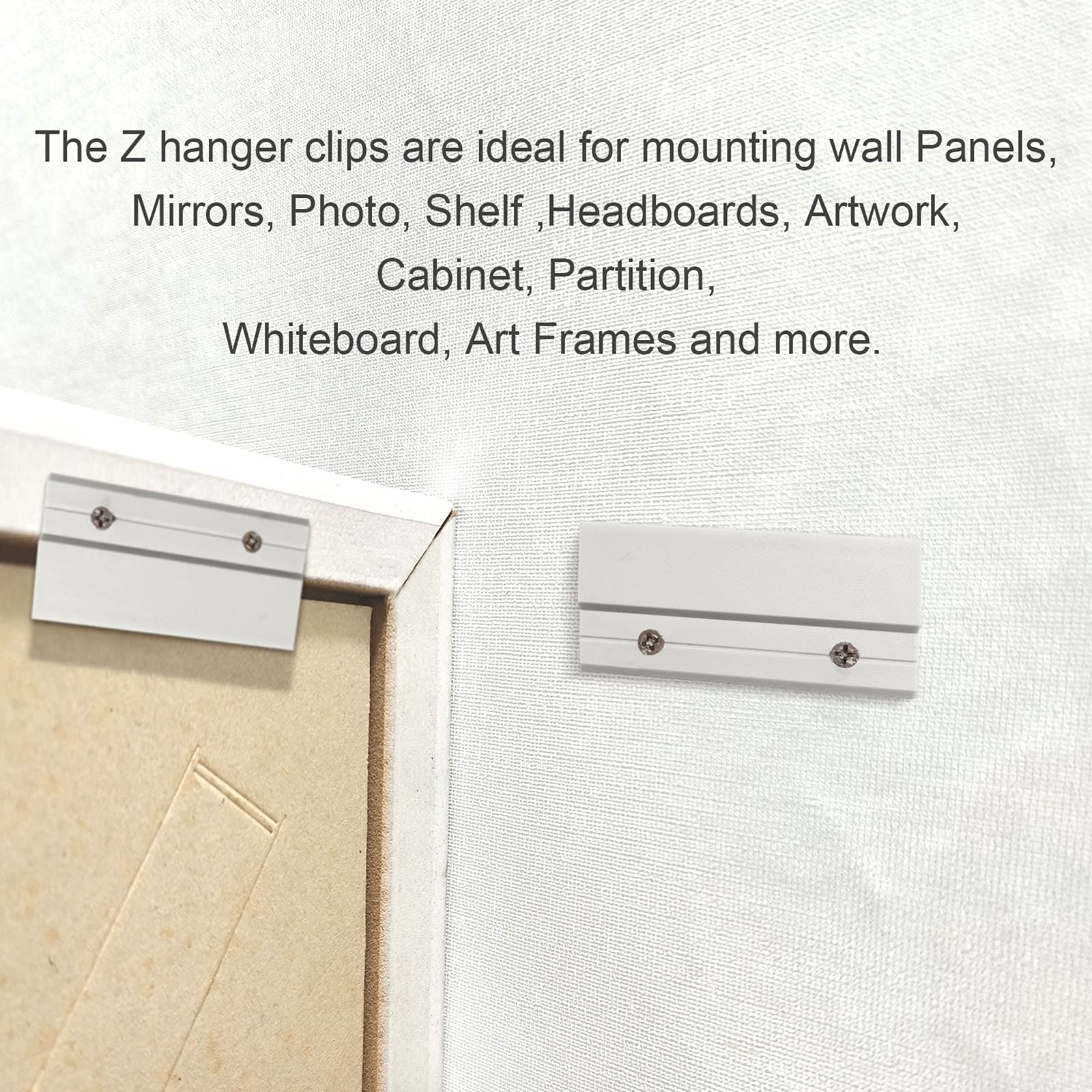 5 Pairs 4 Inch French Cleat Picture Hangers - Heavy Duty Z Clips for Wall Mounting Mirrors, Photo Frames, Artwork & Shelves - Secure Hanging Hardware for Home & Office Decor