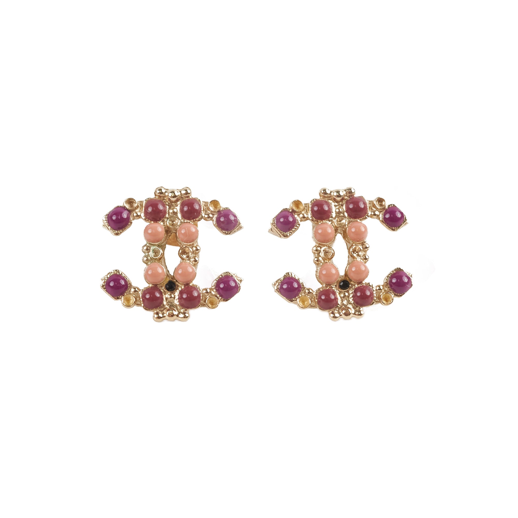 Chanel Beaded CC Logo Earrings - Fashion Costume Jewelry for Women | Elegant Party & Evening Wear Accessories