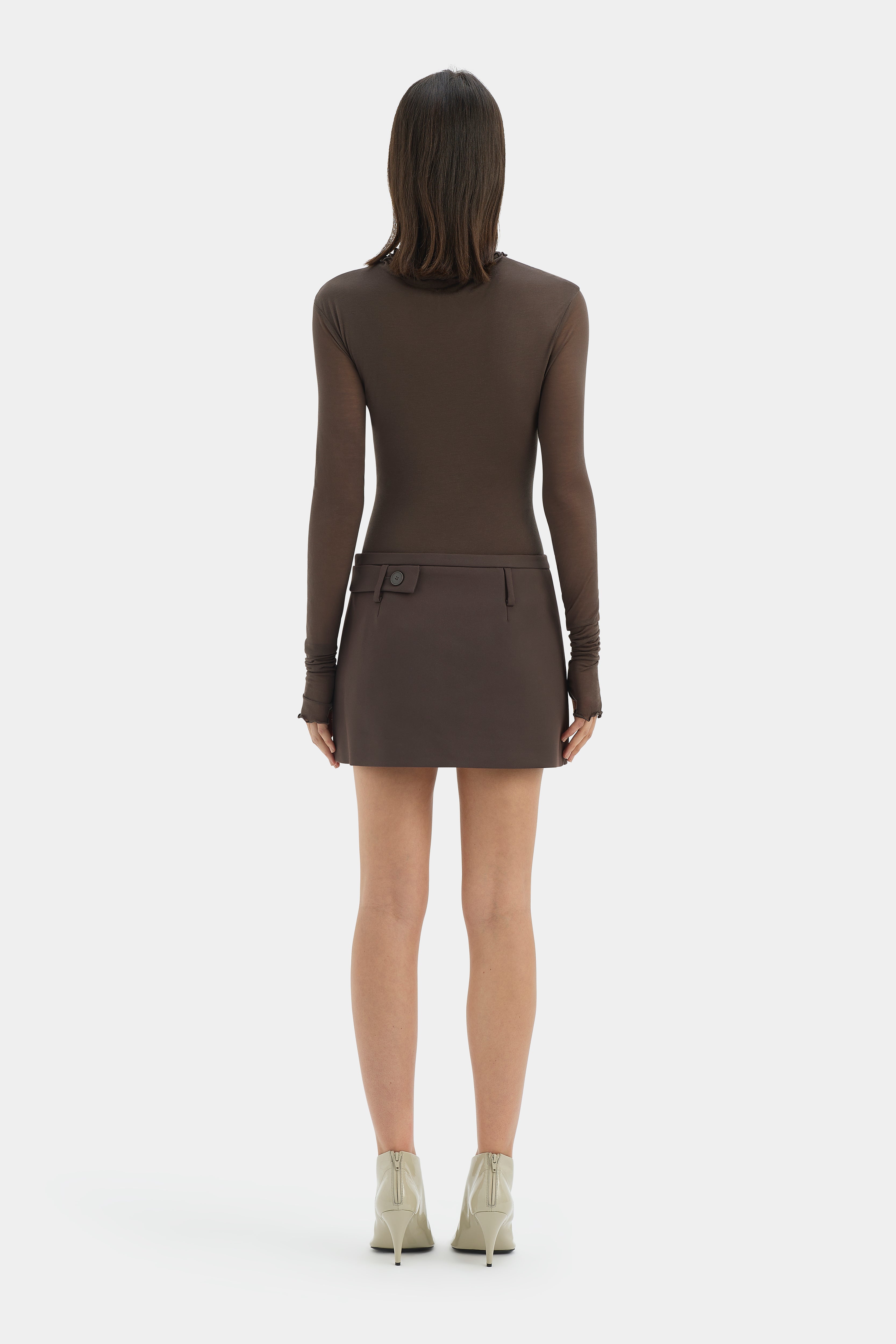 Sandrine Button Mini Skirt - Women's High Waist Denim Short Skirt with Front Buttons | Perfect for Summer Outfits, Beach Vacations & Casual Dates