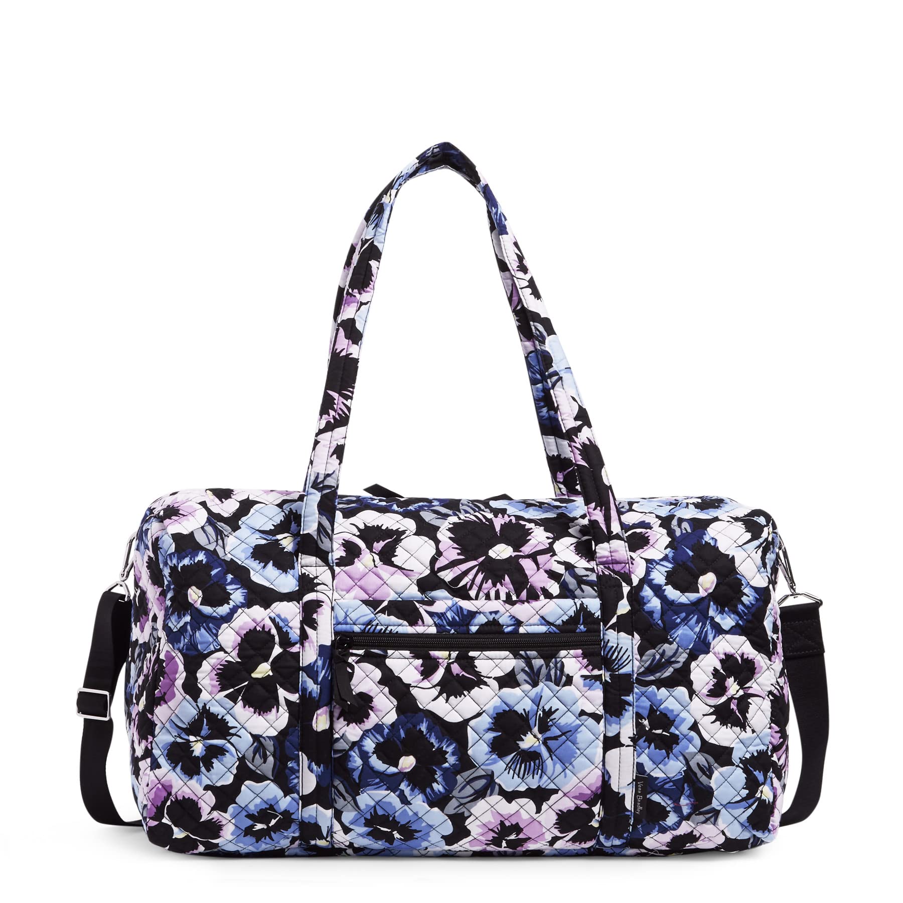 Vera Bradley Women's Cotton Lay Flat Travel Duffle Bag - Lightweight Carry-On Weekender Bag for Gym, Beach & Overnight Trips - Perfect for Travel, Sports & Daily Use