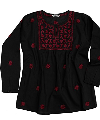 Red Embroidery on Black