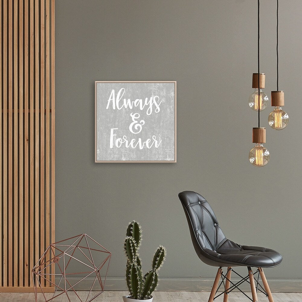 Always and Forever Framed Printed Canvas Wall Art - 18.875