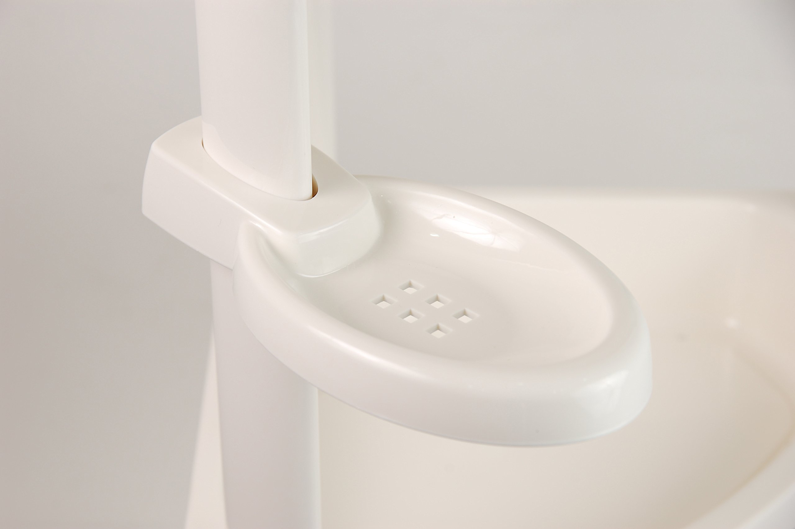 3-Tier Adjustable Corner Shower Caddy - Rustproof Bathroom Organizer with Suction Cups for Shampoo, Soap & Toiletries - Perfect for Small Showers, Apartments & Dorm Rooms