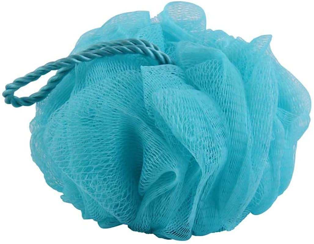 Alboss Exfoliating Loofah Sponge - Soft Round Bath Body Scrubber for Men, Women & Kids - Gentle Exfoliating Shower Pouf - Pack of 2 Multicolor Bath Sponges - Perfect for Daily Shower, Spa & Skincare Routine