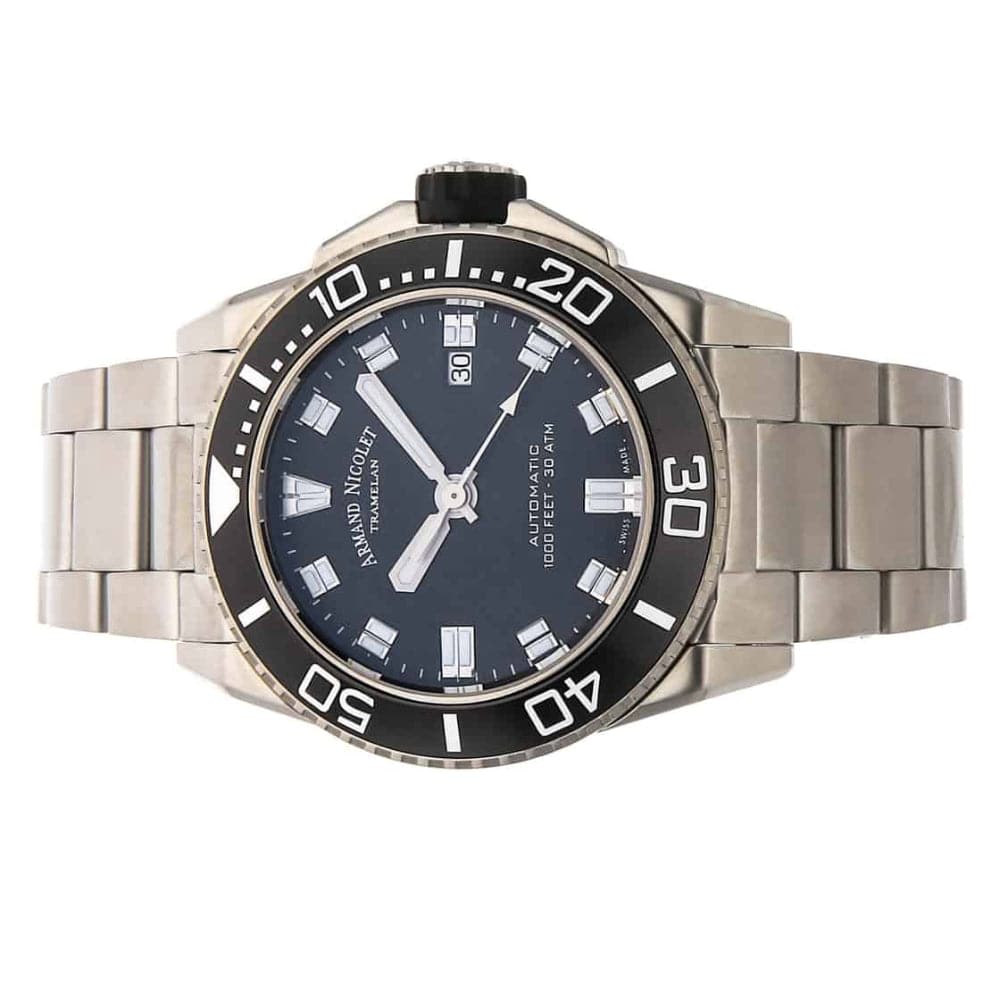 ARMAND NICOLET A480AGN NR MA4480AA Men's Luxury Automatic Watch with Black Silicone Strap - Perfect for Business, Formal Events & Everyday Wear