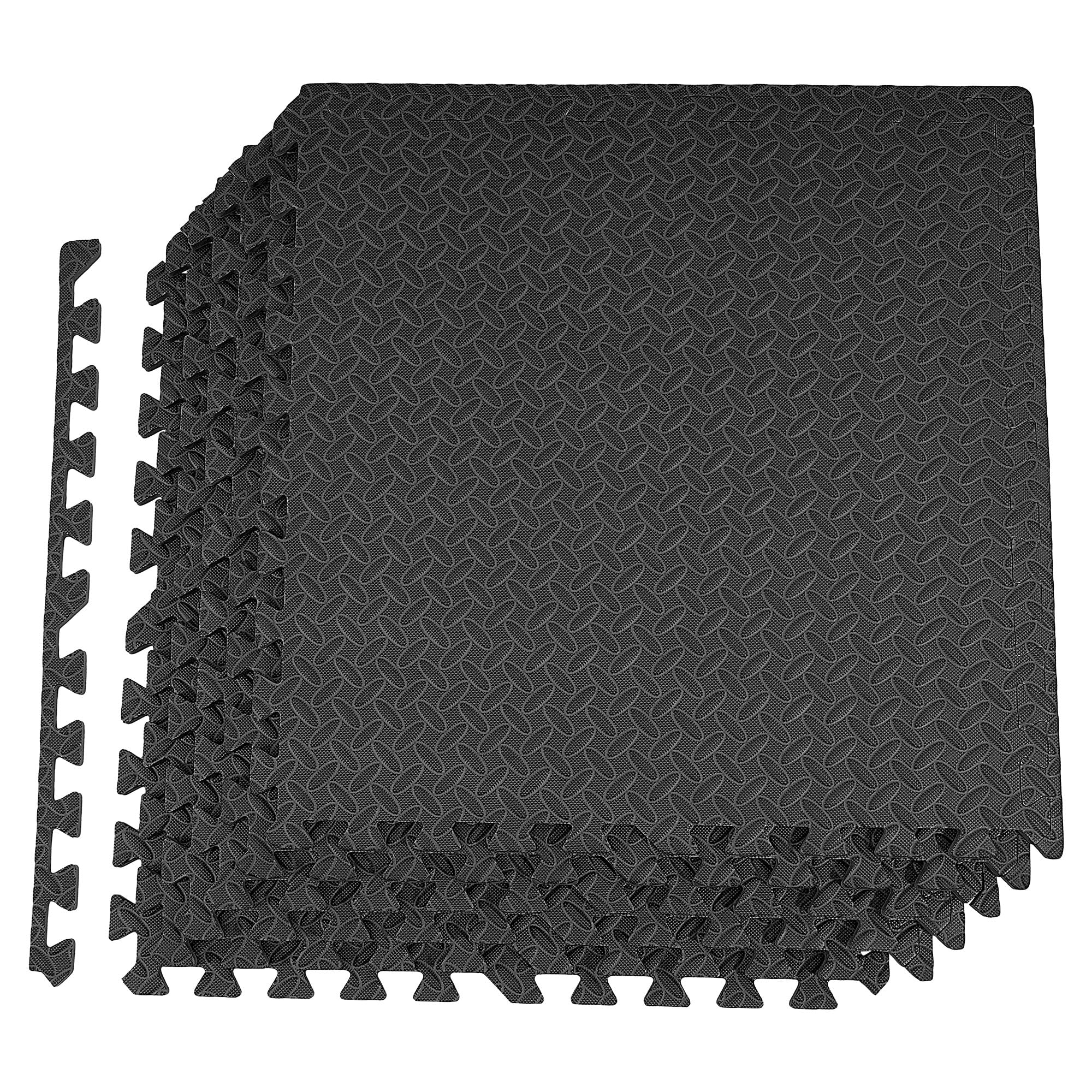 Signature Fitness EVA Foam Interlocking Puzzle Exercise Mat - Non-Slip Flooring for MMA, Yoga, Gymnastics & Home Gym - Multiple Sizes - Perfect for Workouts, Playrooms & Garage Gyms