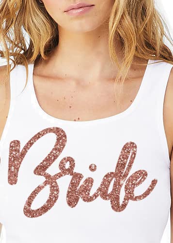 Sparkling Rhinestone Sash Tops for Brides & Bridal Party - Bride, Bridesmaid, Maid of Honor & Bachelorette Crew Tank Tops | Perfect for Wedding Showers, Bachelorette Parties & Bridal Events