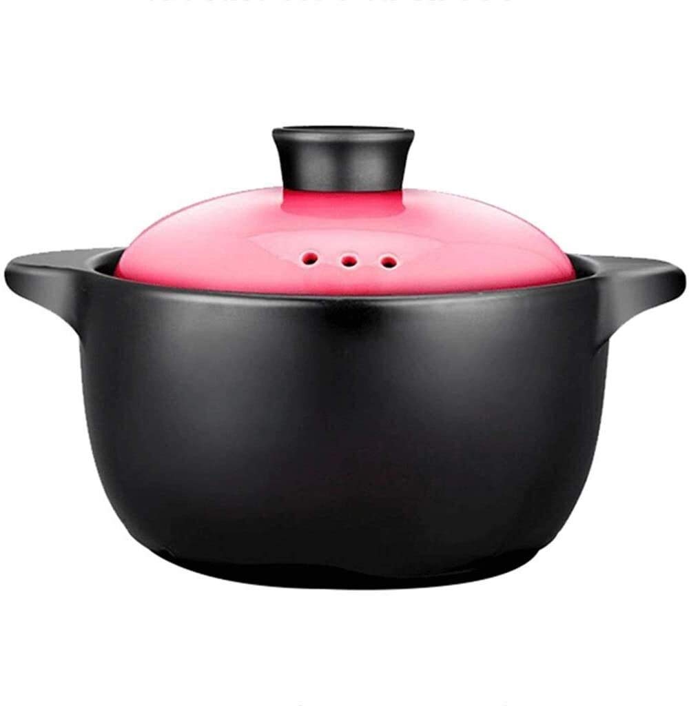 Pink Ceramic Casserole Dish with Lid - Nonstick Oven & Stovetop Safe Cookware for Baking, Stewing & Roasting - Ideal for Gas Stove, Convection Oven & Kitchen Use - High Temperature Resistant Ceramic Pot for Soups, Casseroles & Family Meals