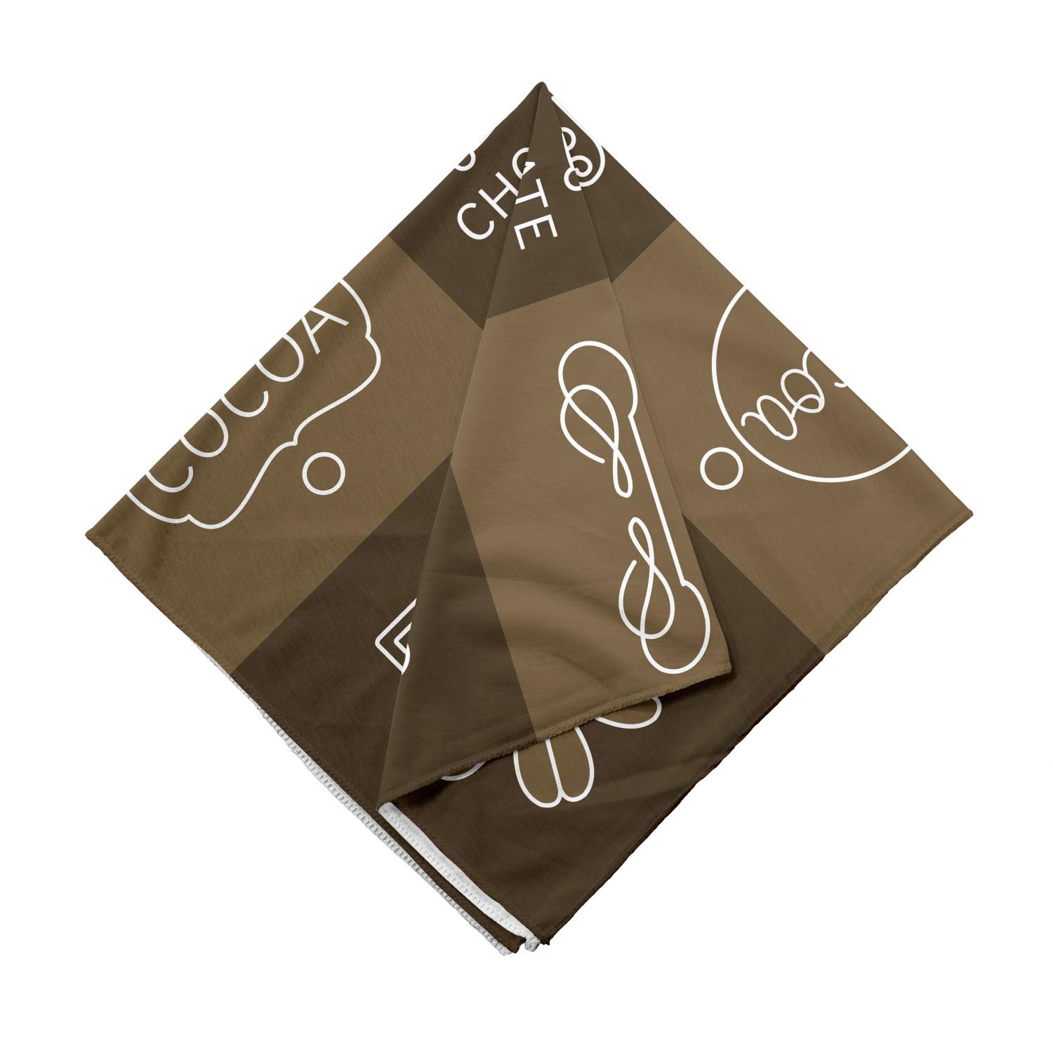 Ambesonne Chocolate Bandana - Unisex Head & Neck Scarf for Outdoor & Casual Wear
