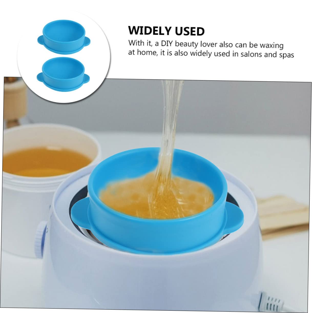 NUOBESTY 2 Pack Foldable Wax Melting Bowls - Reusable Hair Removal Wax Warmer Containers for DIY Waxing at Home | Perfect for Eyebrow, Leg & Bikini Waxing