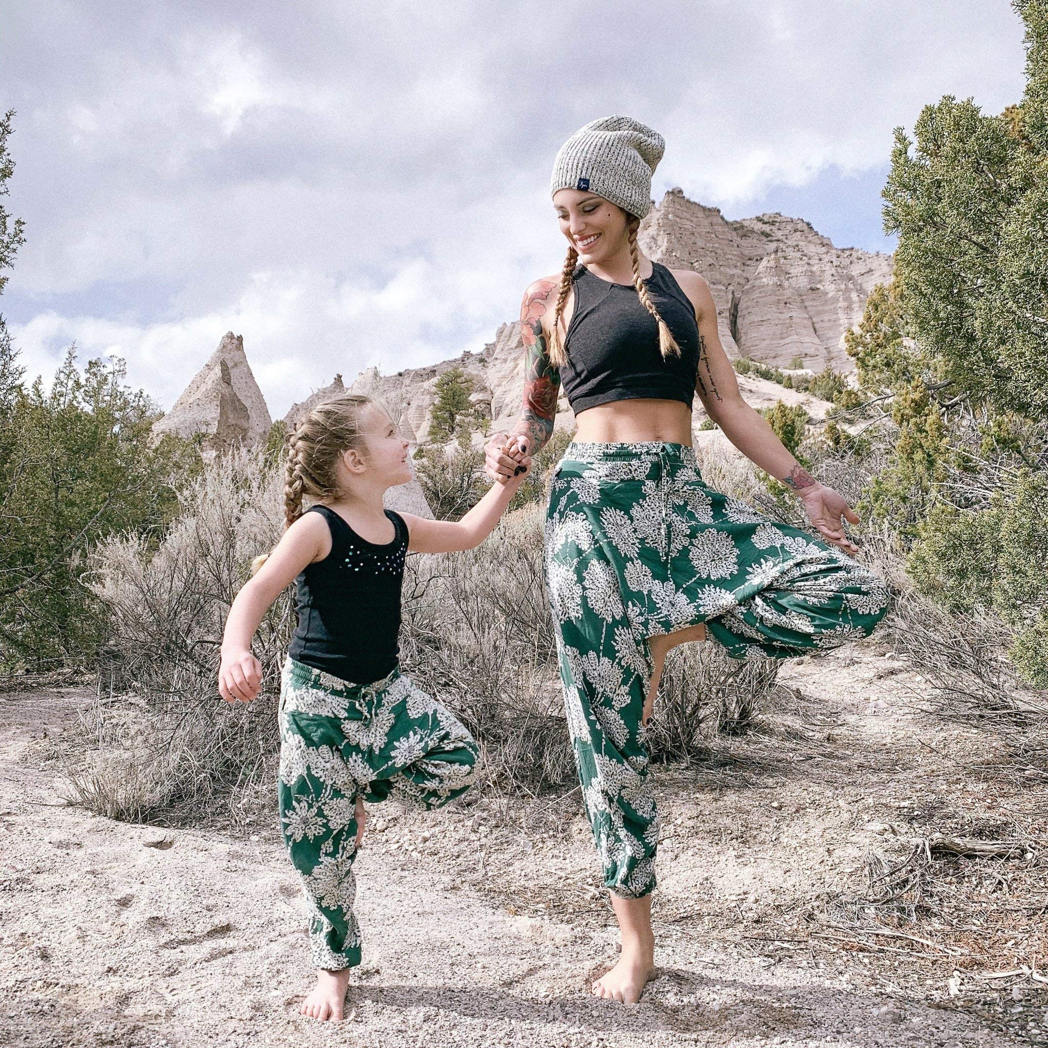 Buddha Pants Floral Harem Pants for Men & Women | Soft Cotton Boho Pants with Pockets | Yoga, Lounge, Beach & Travel Wear | Perfect for Meditation, Festivals & Relaxation