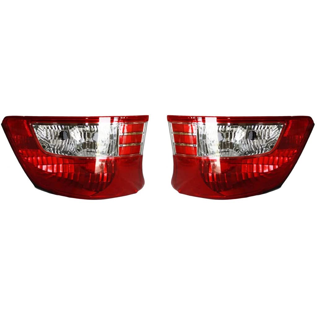 2007-2012 Toyota Yaris Sedan Tail Lights Pair - Driver & Passenger Side Rear Replacement for Base Model (Fits TO2818133, TO2819133, 8155152600, 8156152550) | Perfect for Night Driving & Enhanced Vehicle Safety