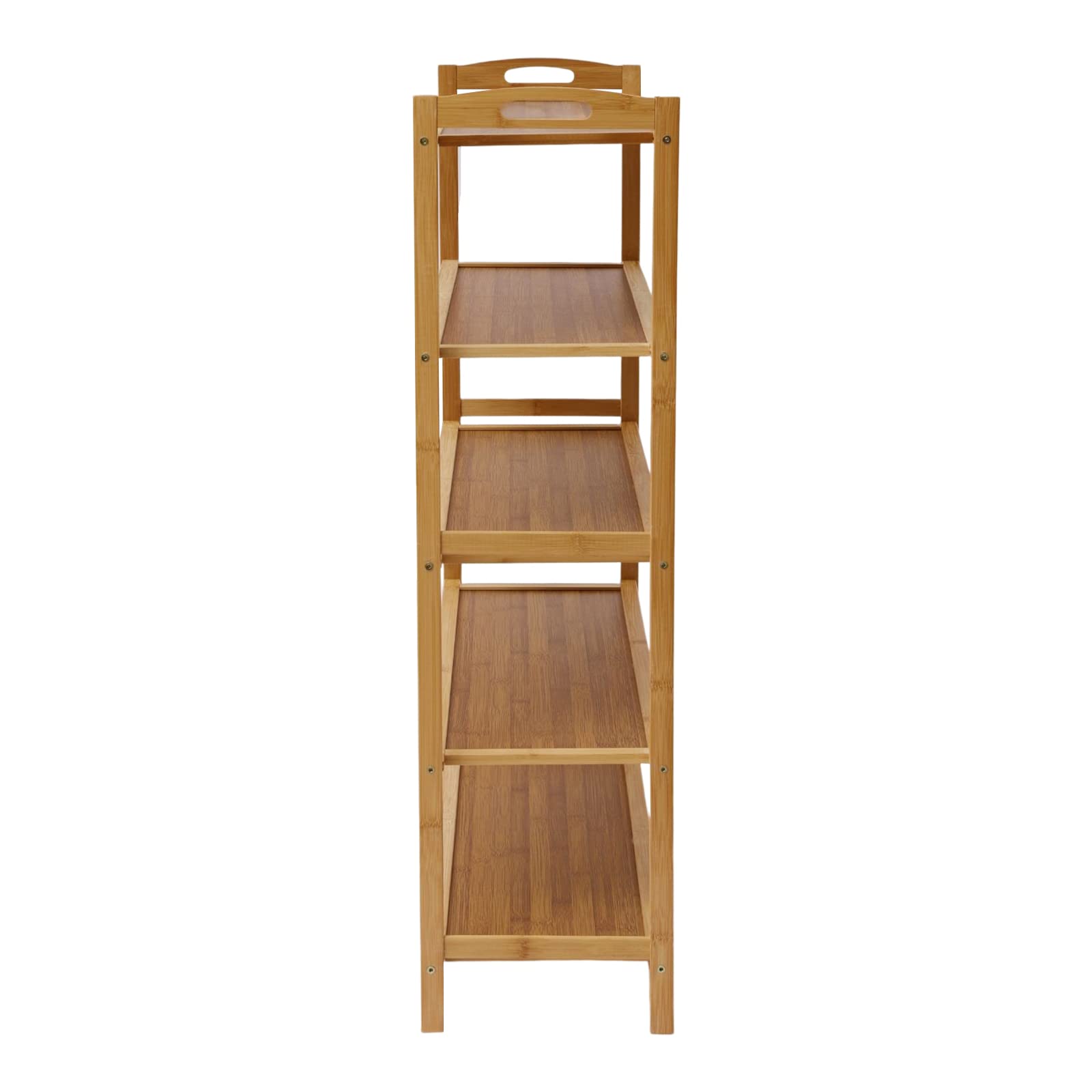 5-Tier Bamboo Shoe Rack Organizer - Sturdy Wooden Shoe Shelf for Entryway, Hallway, Closet & Living Room - Space-Saving Shoe Storage Solution for Home Organization - Perfect for Small Spaces & Apartment Living