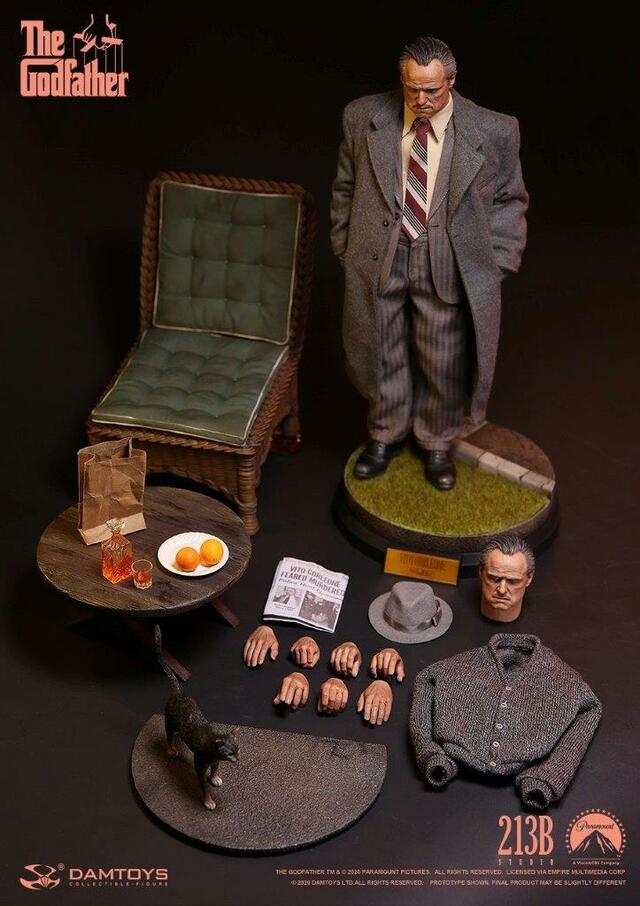 Damtoys 1/6 Scale The Godfather Vito Corleone Golden Years Version DMS033 Collectible Action Figure - Perfect for Movie Fans, Collectors & Display